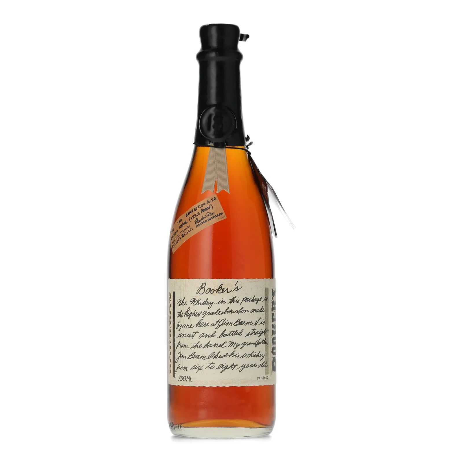Booker's Small Batch No. Bourbon 7 Year Old, New Charred American Oak Cask, Batch No. C04-A-28, 2011, 64.3% whisky bottle