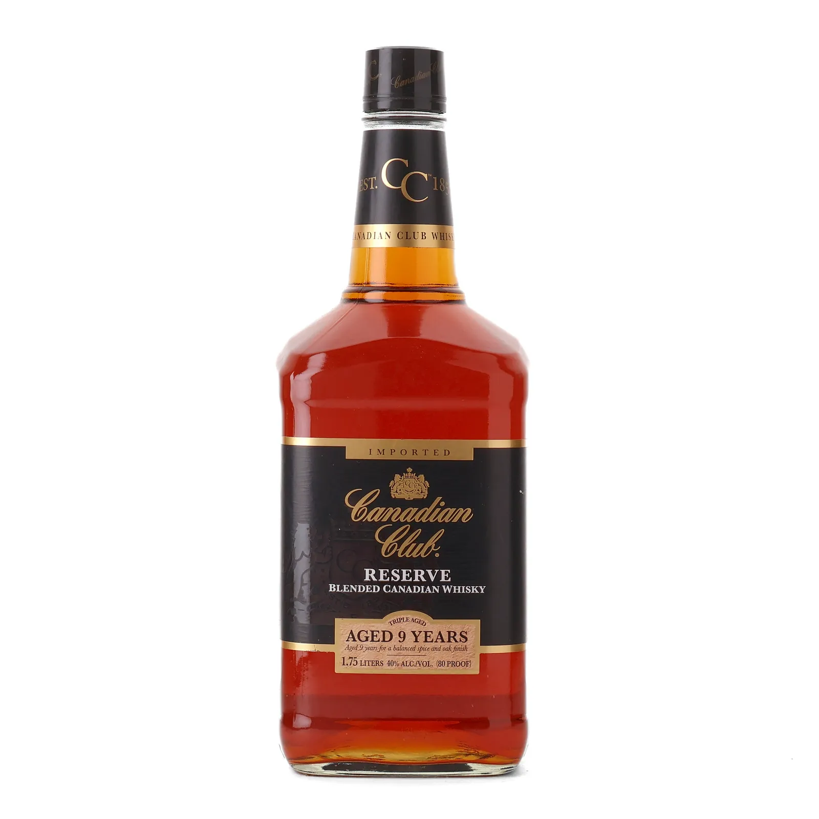 Canadian Club Reserve 9 Year Old, 40% whisky bottle