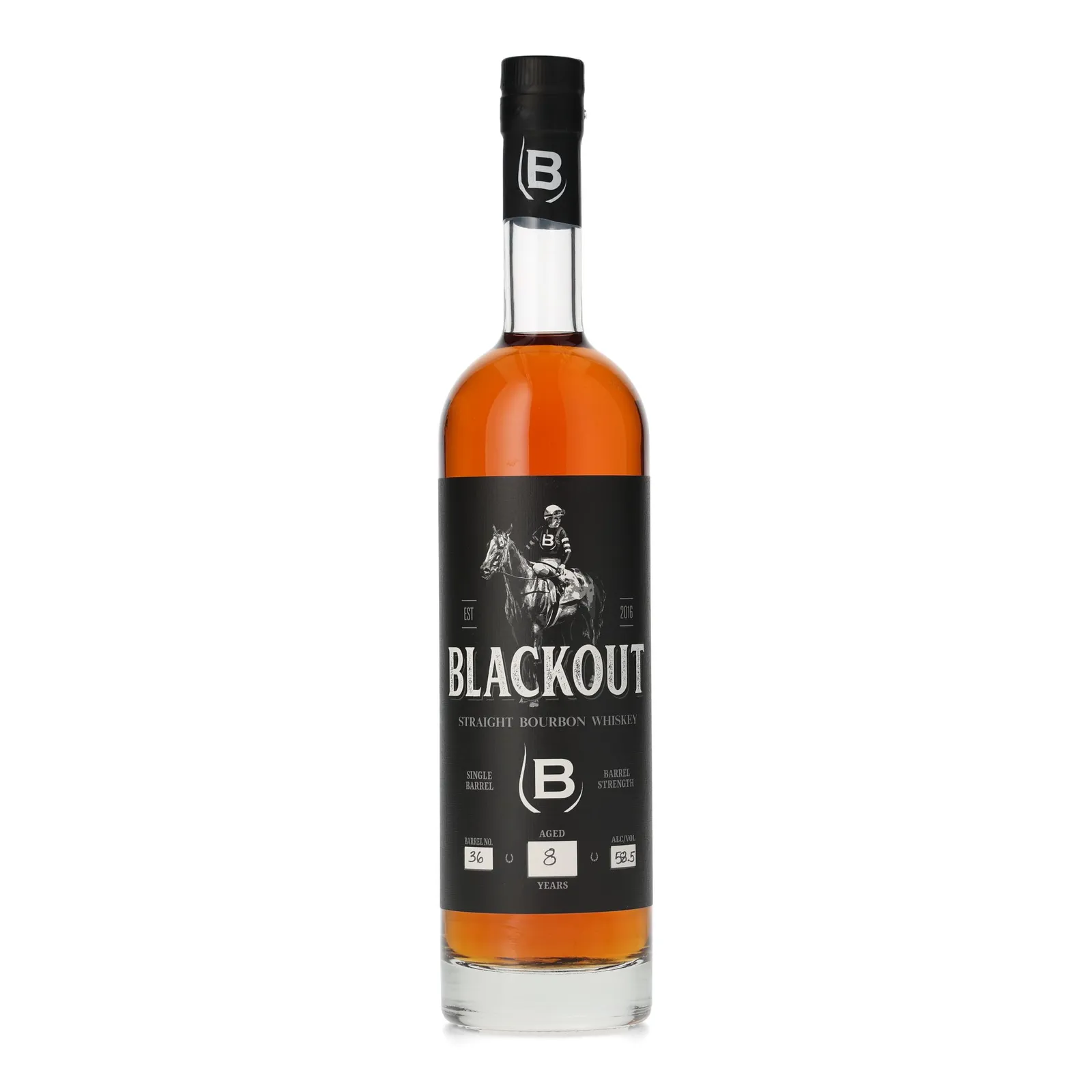 Blackout Straight Bourbon 8 Year Old, Bourbon Cask, Cask #36, Old Louisville Whiskey Co, 58.5% whisky bottle