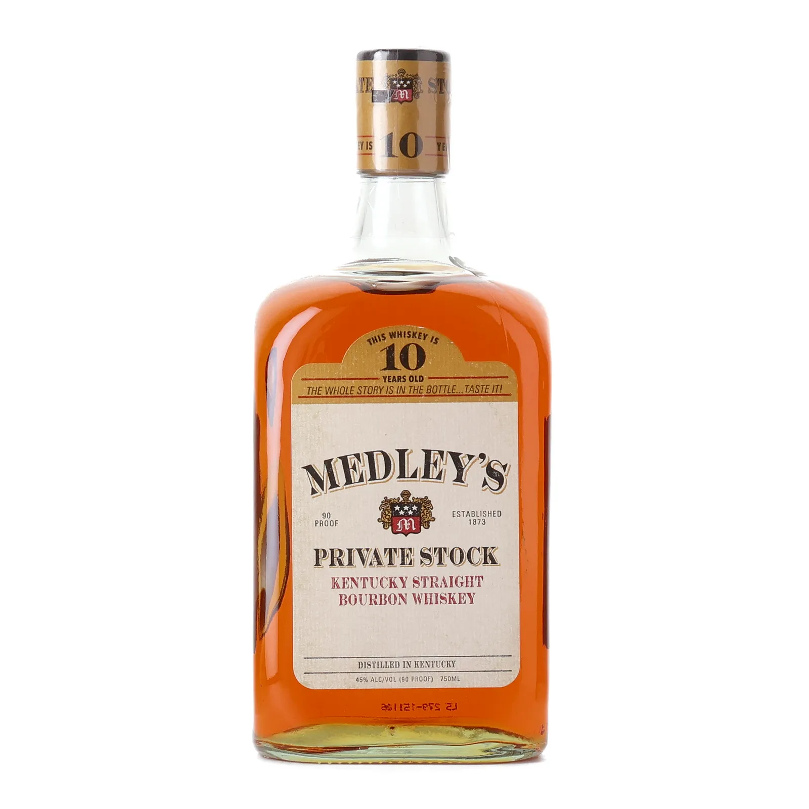 Medley's Private Stock 10 Year Old, 2015, 45% whisky bottle