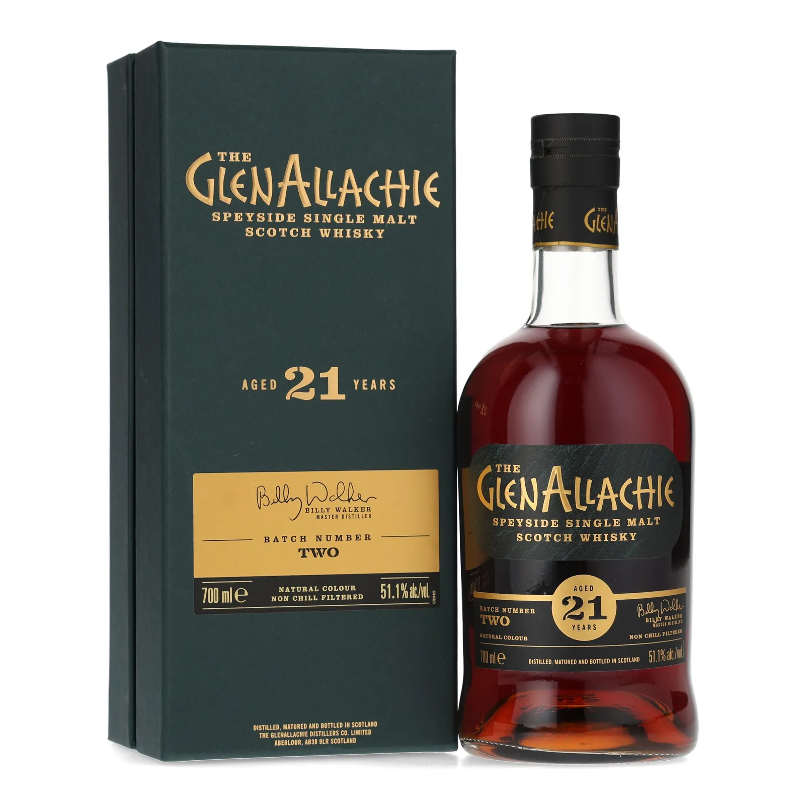 GlenAllachie 21 Year Old, Sherry Cask, Batch No. Two, 2022, 51.1% whisky bottle