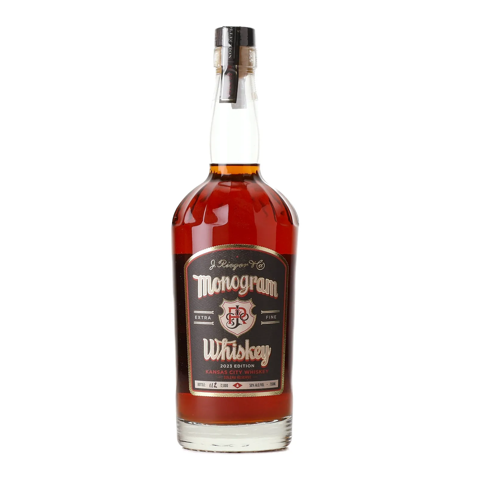 J. Rieger & Co. Monogram Kansas City Whiskey Solera Reserve, 2023, 50% whisky bottle