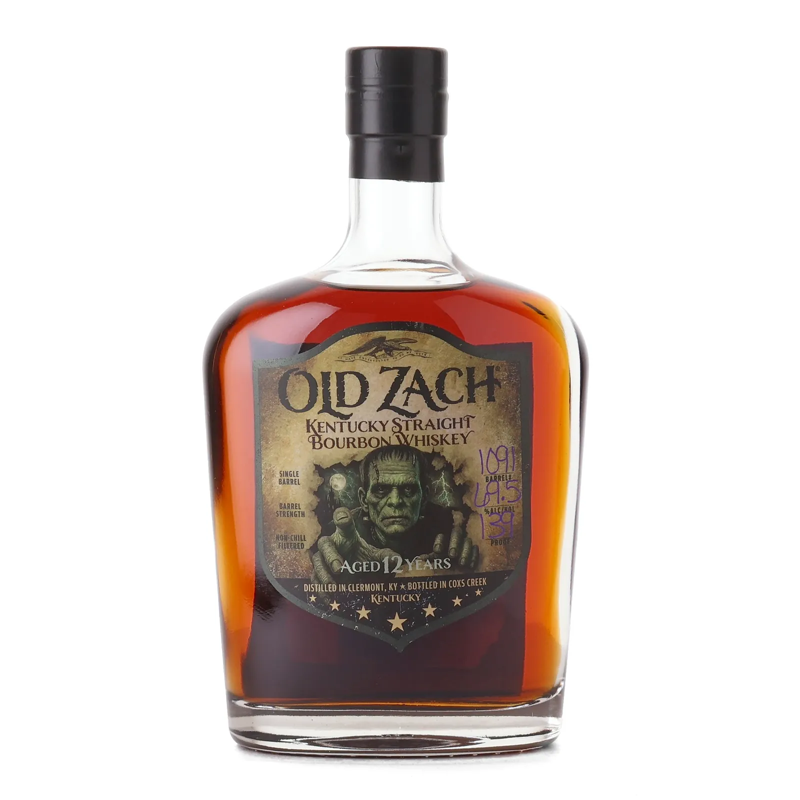 Old Zach 12 Year Old, Single Barrel, Cask #1091, 69.5% whisky bottle