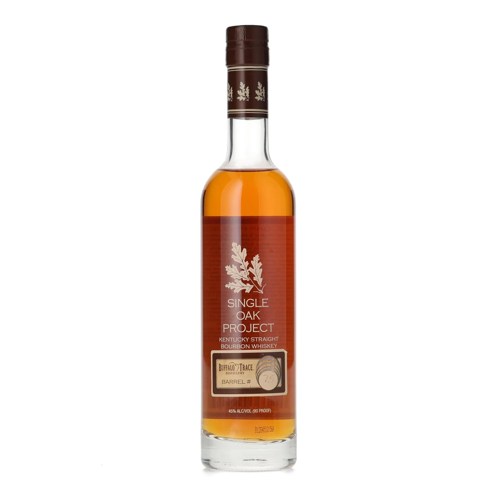 Buffalo Trace Single Oak Project Bourbon, New Charred Oak Cask, Cask #75, 2014, 45% whisky bottle