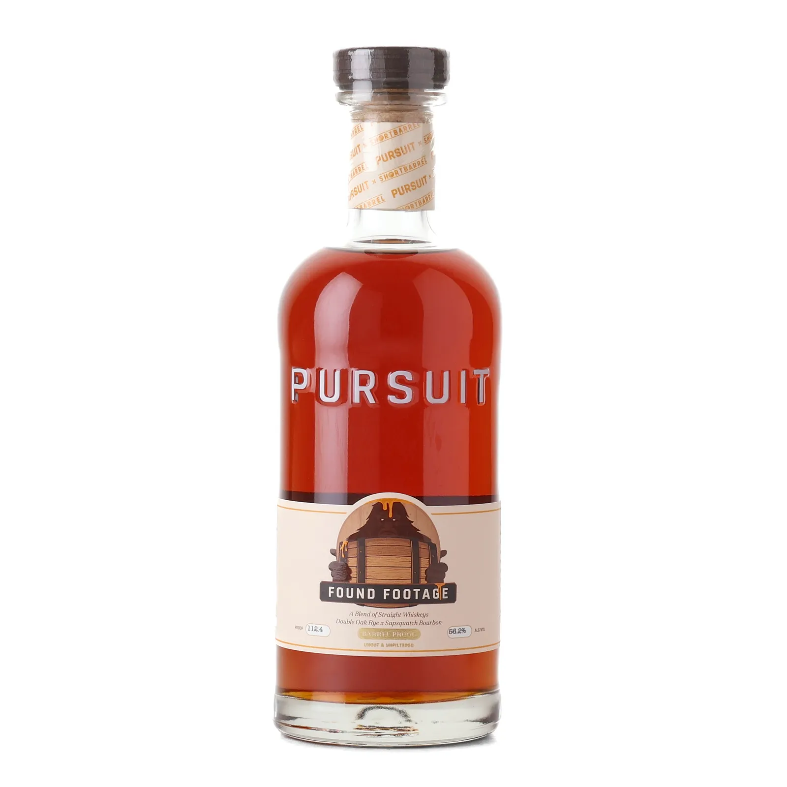 Pursuit Found Footage, Batch No. 9CG, 56.2% whisky bottle