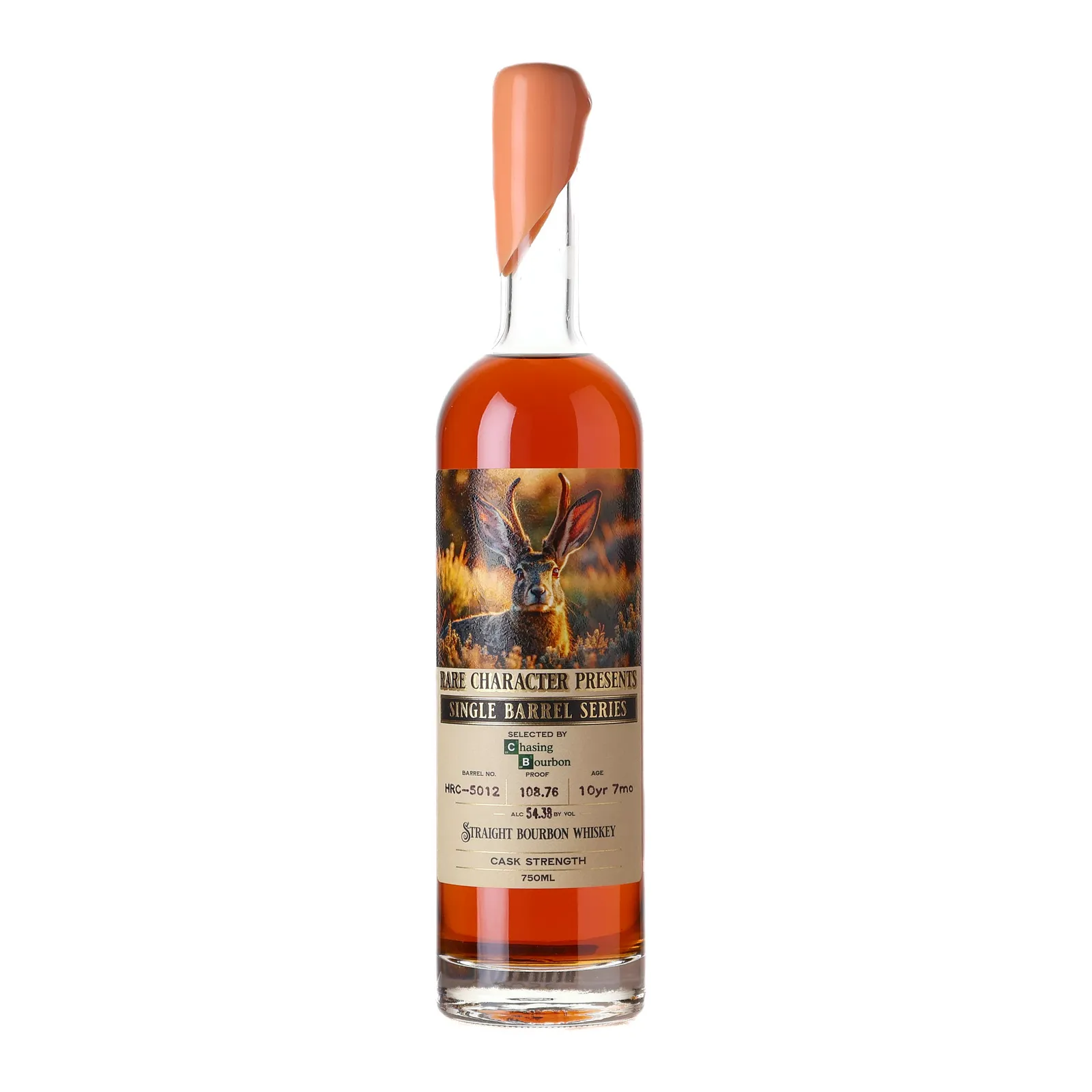 Rare Character Single Barrel Series Chasing Bourbon 10 Year Old, Cask #HRC-5012, 2015, Rare Character, 54.38% whisky bottle