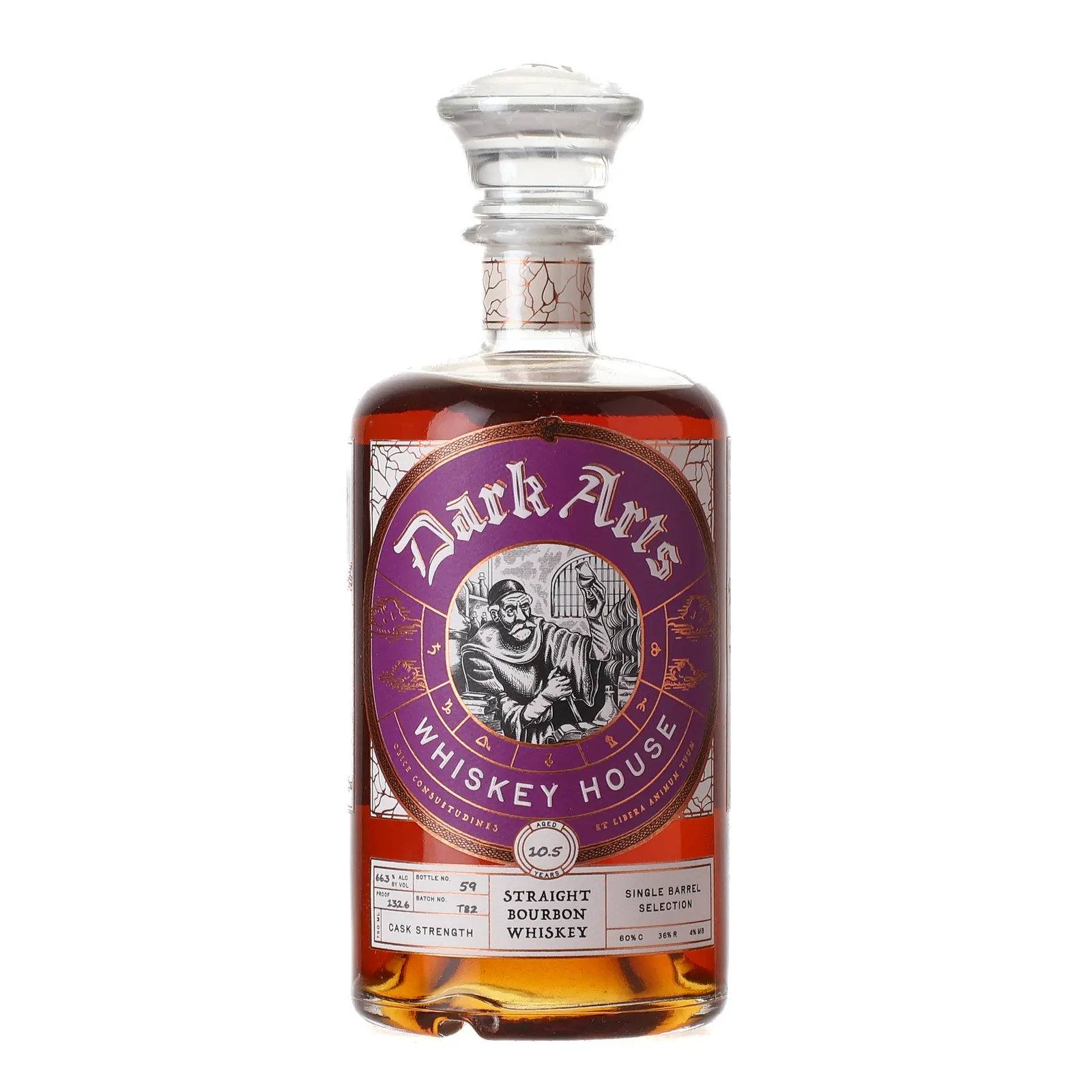 Dark Arts Whiskey Pope Private Barrel Selection Cask Strength, Batch No. T82, 10 Year Old, 66.3% whisky bottle