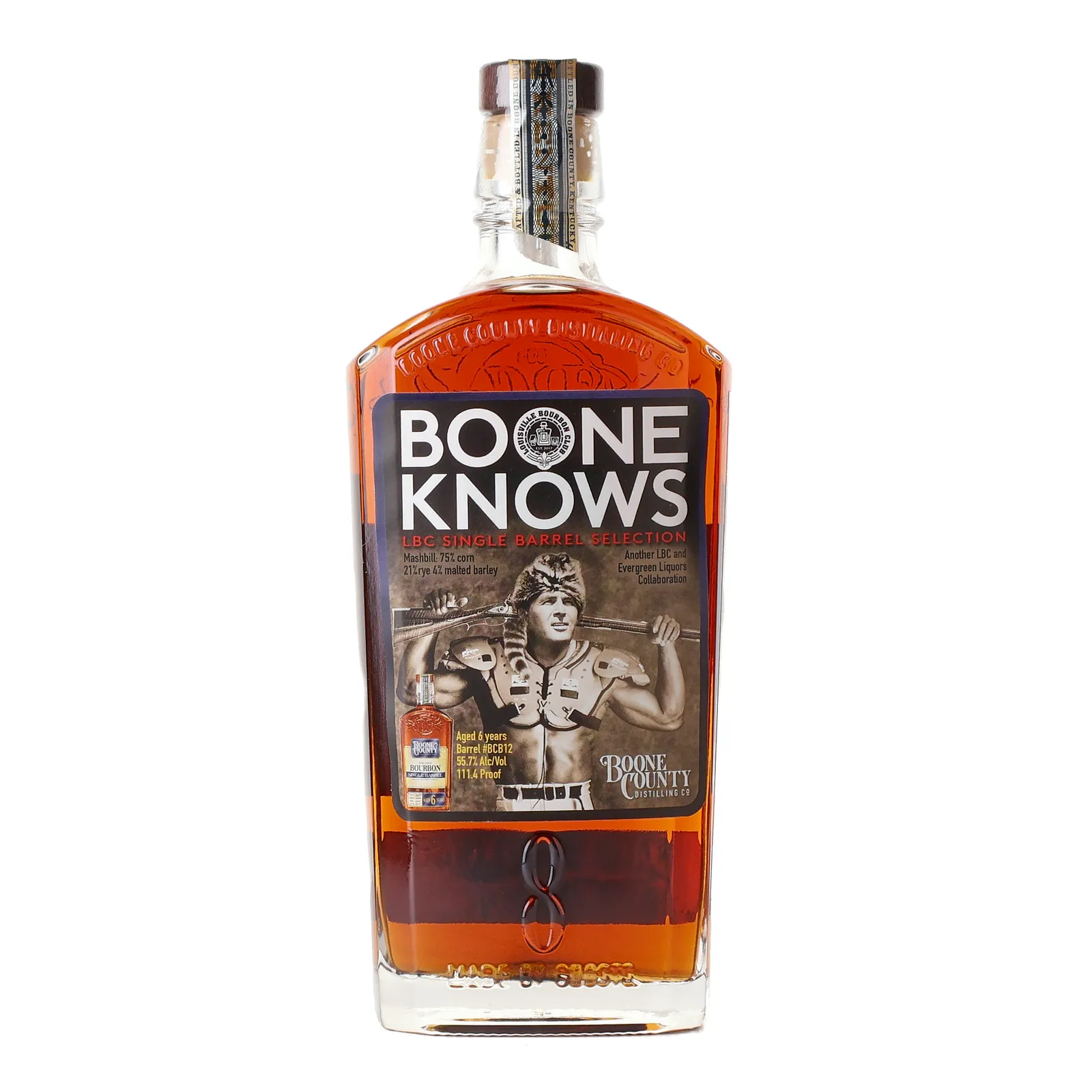 Boone County Louisville Bourbon Club Private Barrel Selection 6 Year Old, New Charred Oak Cask, Cask #BCB12, 2014, 55.7% whisky bottle