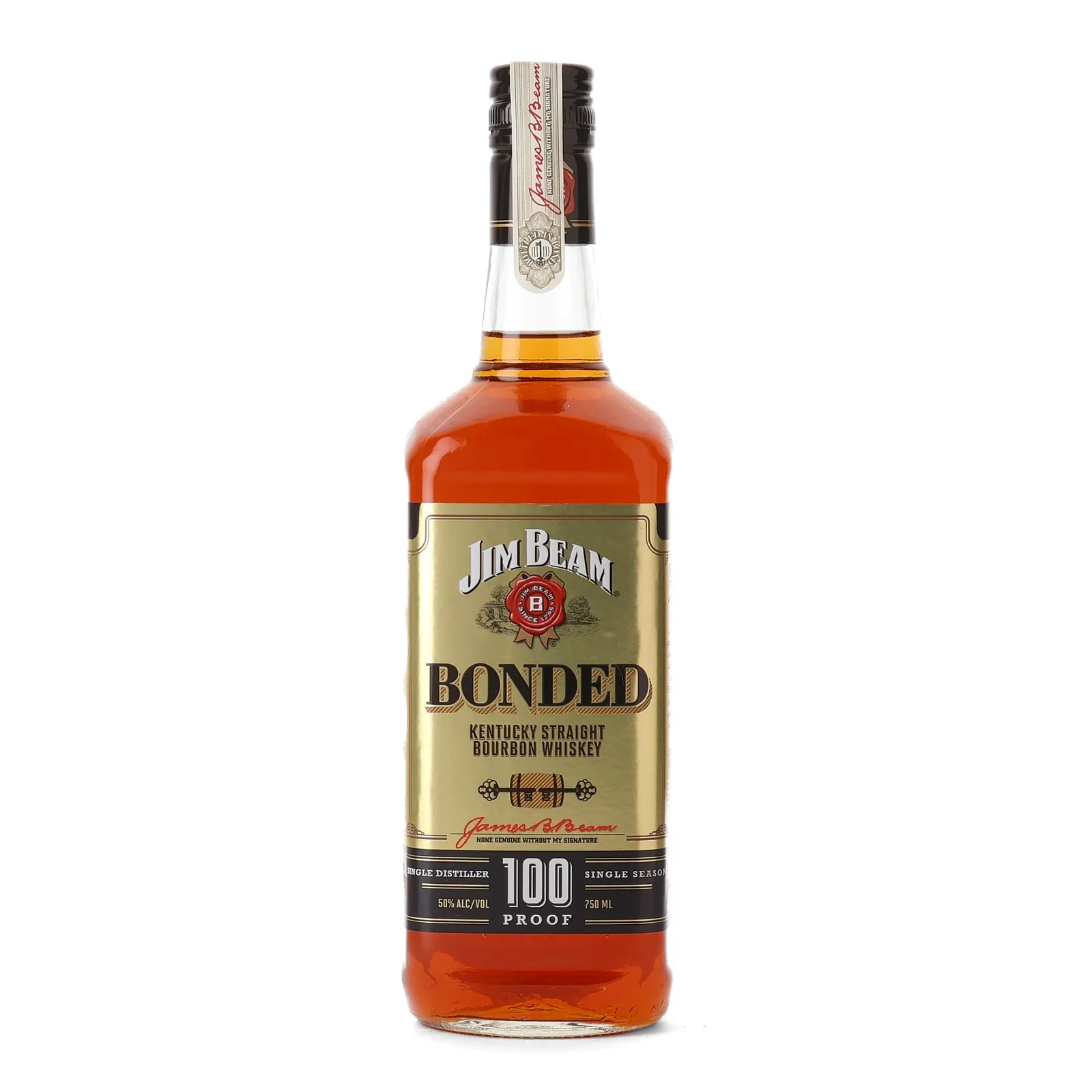Jim Beam Bonded, 4 Year Old, New Charred Oak Cask, 50% whisky bottle