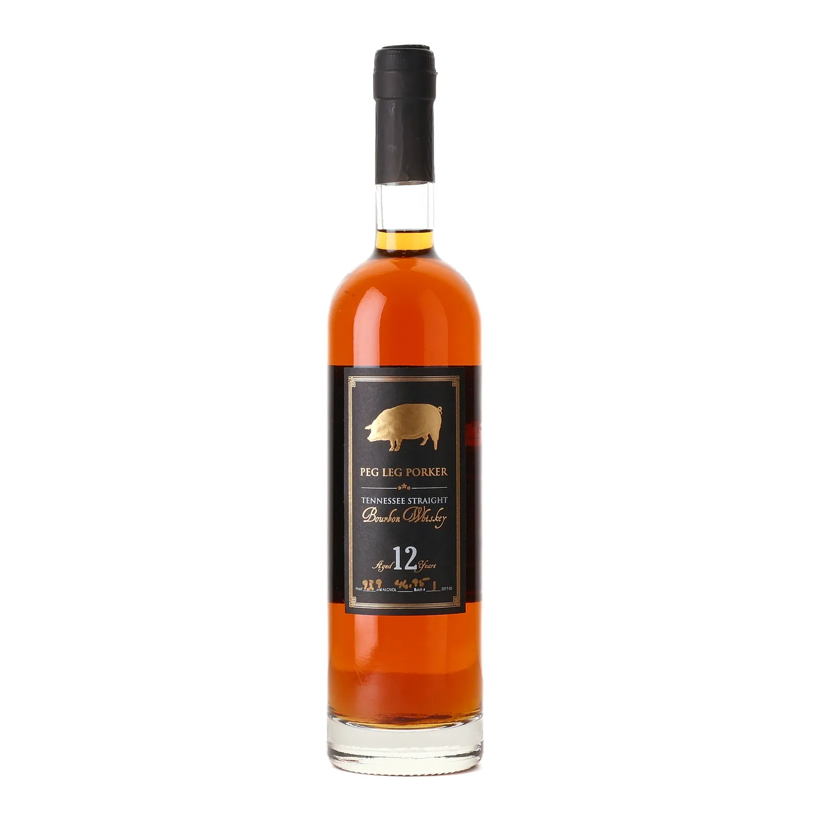 Peg Leg Porker 12 Year Old, Batch No. 1, 2017, 46.95% whisky bottle