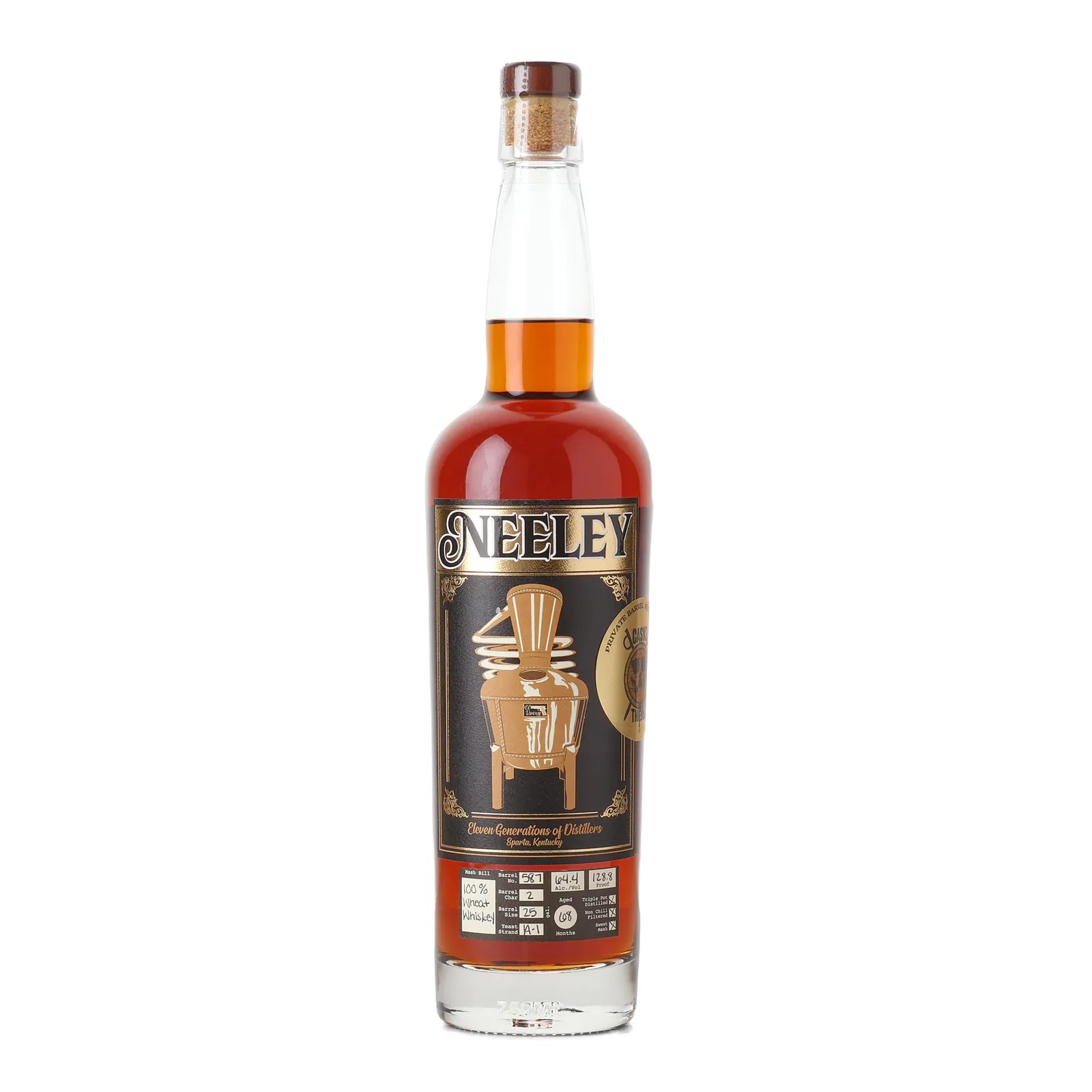 Neeley 100% Wheat Whiskey 'Cask & Thieves' Private Barrel Selection 5 Year Old, Cask #587, 64.4% whisky bottle