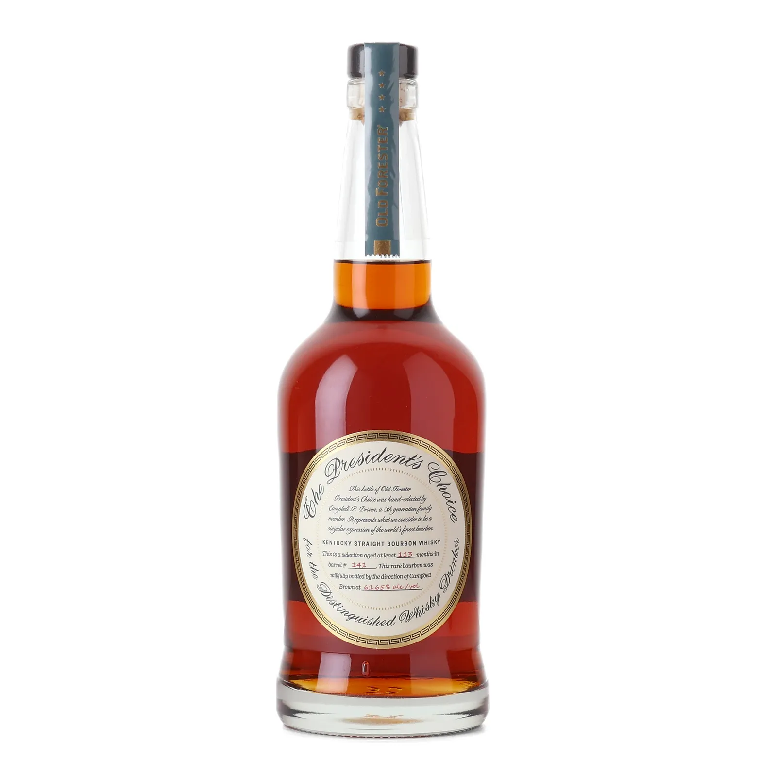 Old Forester The President's Choice 9 Year Old, Cask #141, 61.65% whisky bottle