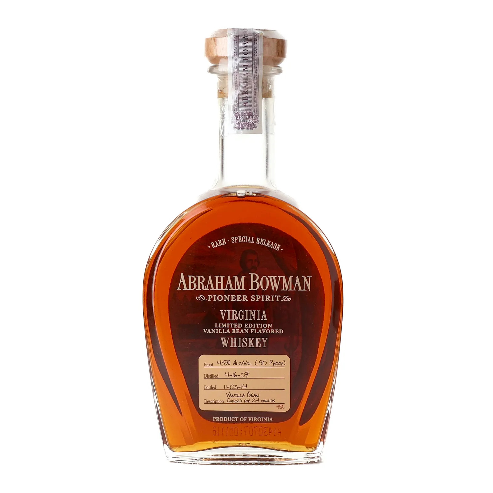 Abraham Bowman Vanilla Bean Infused 7 Year Old, 2014, 45% whisky bottle