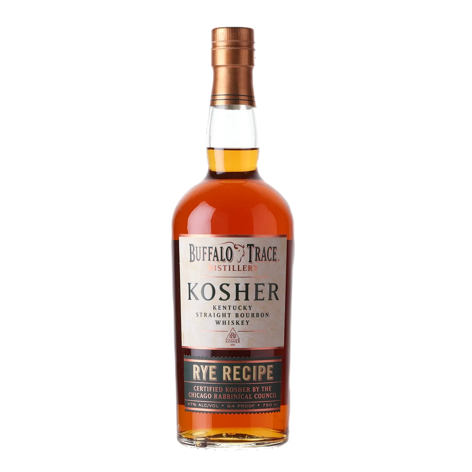 Buffalo Trace Kosher Rye Recipe 7 Year Old, 2023, 47% whisky bottle
