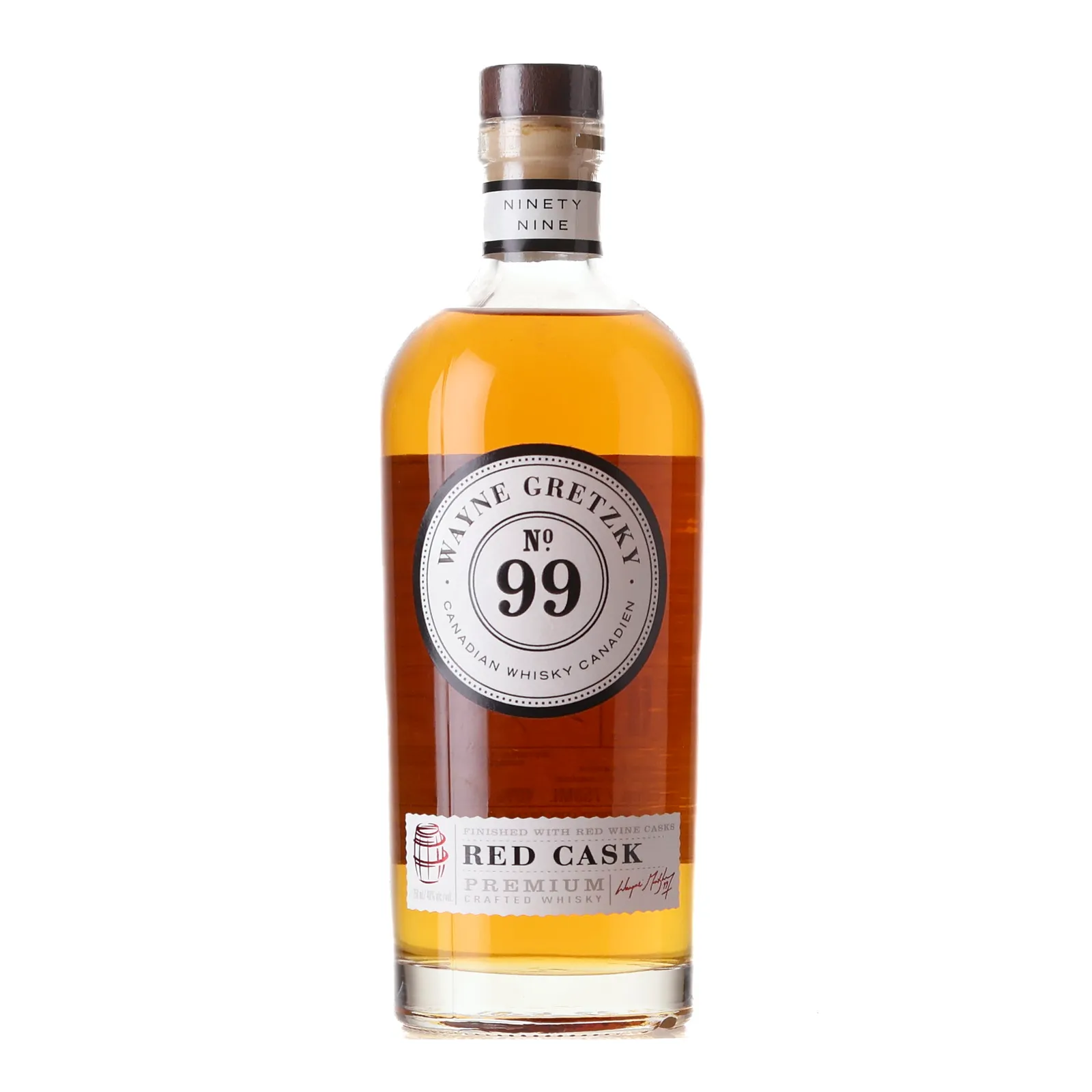 Wayne Gretzky No. 99 Red Cask #3 Year Old, Ex-bourbon & Red Wine Cask, 40% whisky bottle