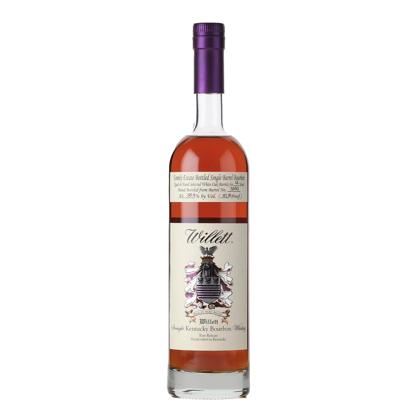 Willett Family Estate Never Say Never 14 Year Old, Oak Cask, Cask #5563, 58.9% whisky bottle