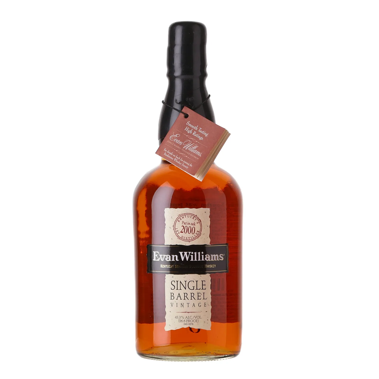 Evan Williams Single Barrel Vintage, Cask #152, 2009, 43.3% whisky bottle