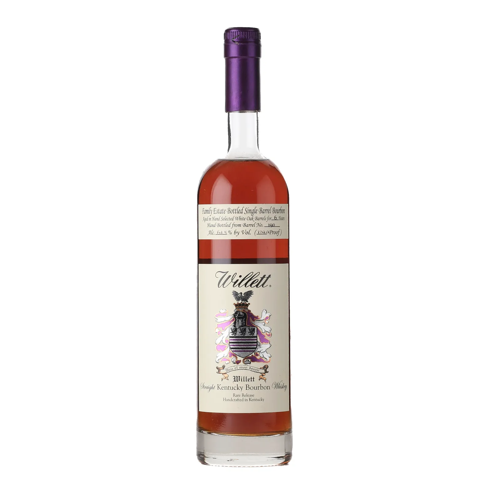 Willett Family Estate Single Barrel '21c Private Selection' 6 Year Old, Oak Cask, Cask #190, 2018, 64.5% whisky bottle