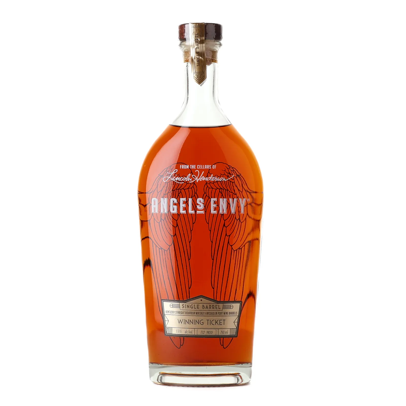 Angel's Envy Single Barrel Bourbon 'Winning Ticket', Port Cask, Cask #SB-231455, 55% whisky bottle