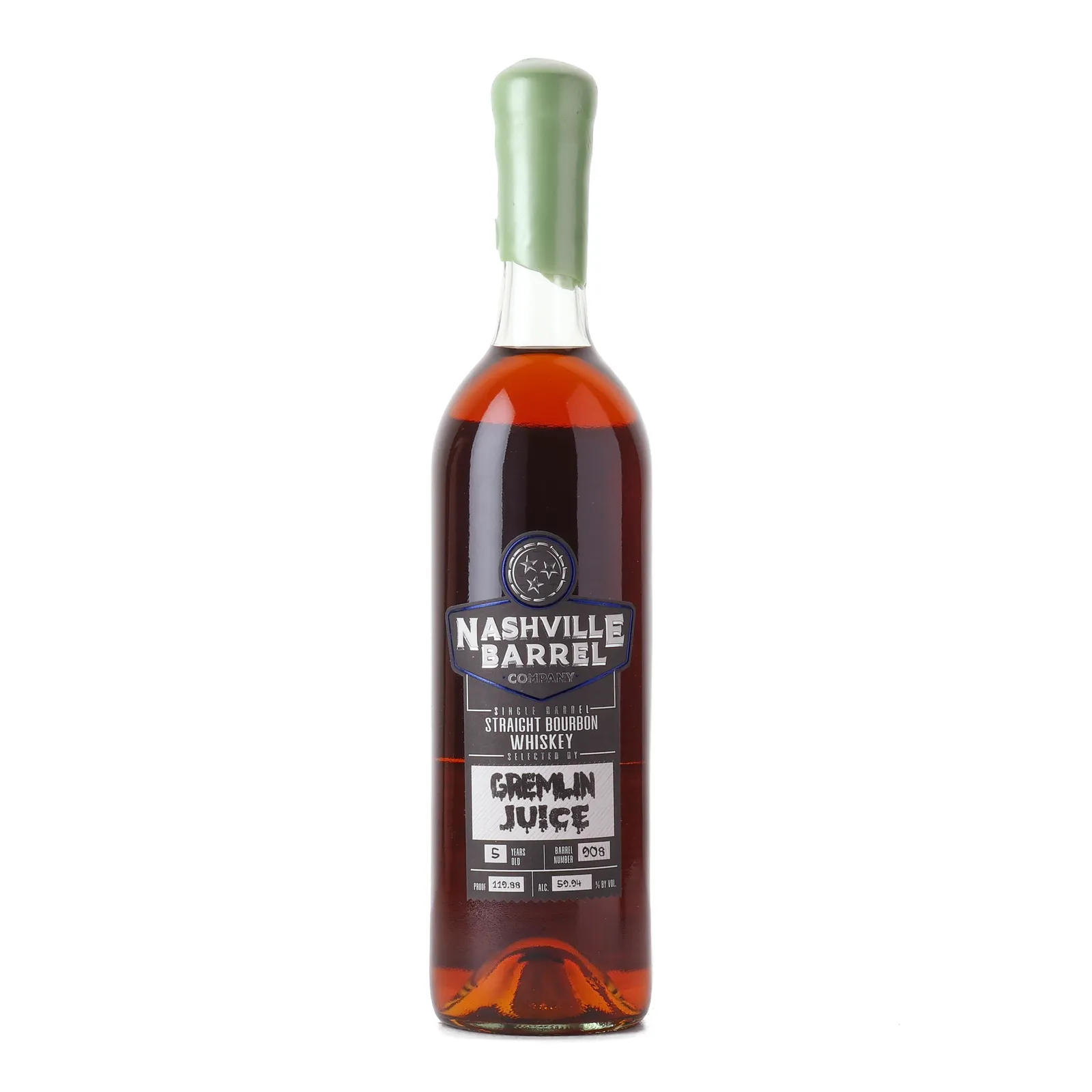Nashville Barrel Company Gremlin Juice 5 Year Old, Cask #908, 59.94% whisky bottle