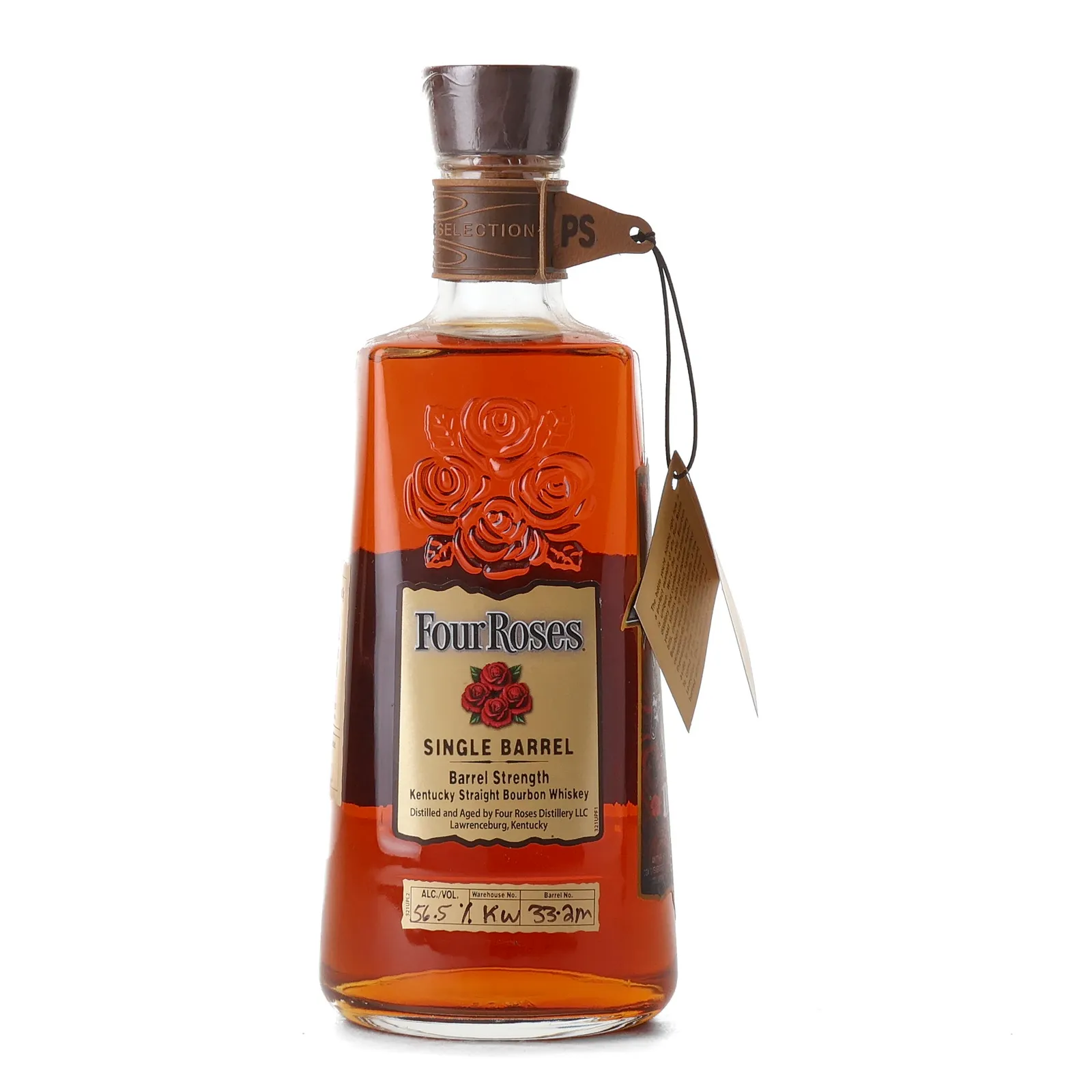 Four Roses Single Barrel Barrel Strength OESK Louisville Bourbon Club Private Barrel Selection 10 Year Old, Cask #33-2M, 2020, 56.5% whisky bottle