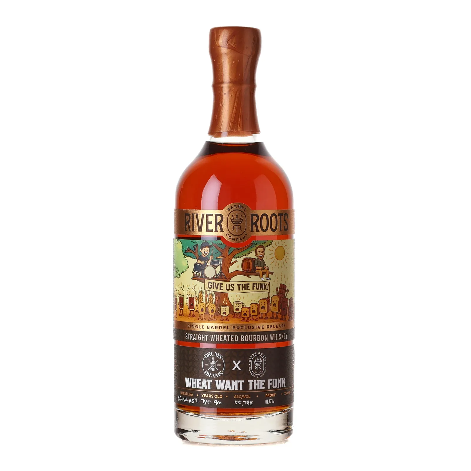 River Roots Wheat Want the Funk 7 Year Old, Cask #CJ-WLA07, River Roots Barrel Co., 55.78% whisky bottle