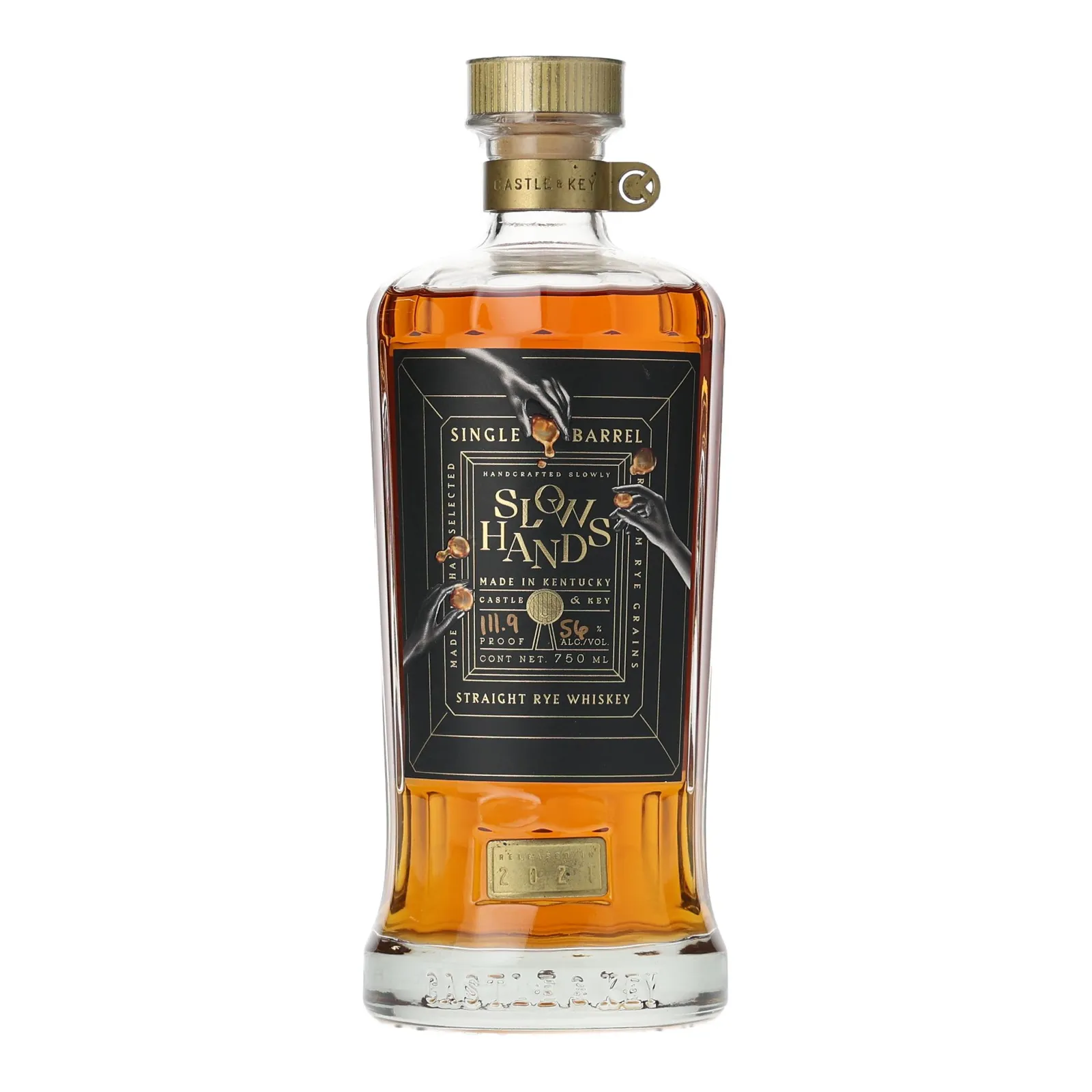Castle & Key Slow Hands 3 Year Old, New Oak Cask, Cask #346, 2021, 56% whisky bottle