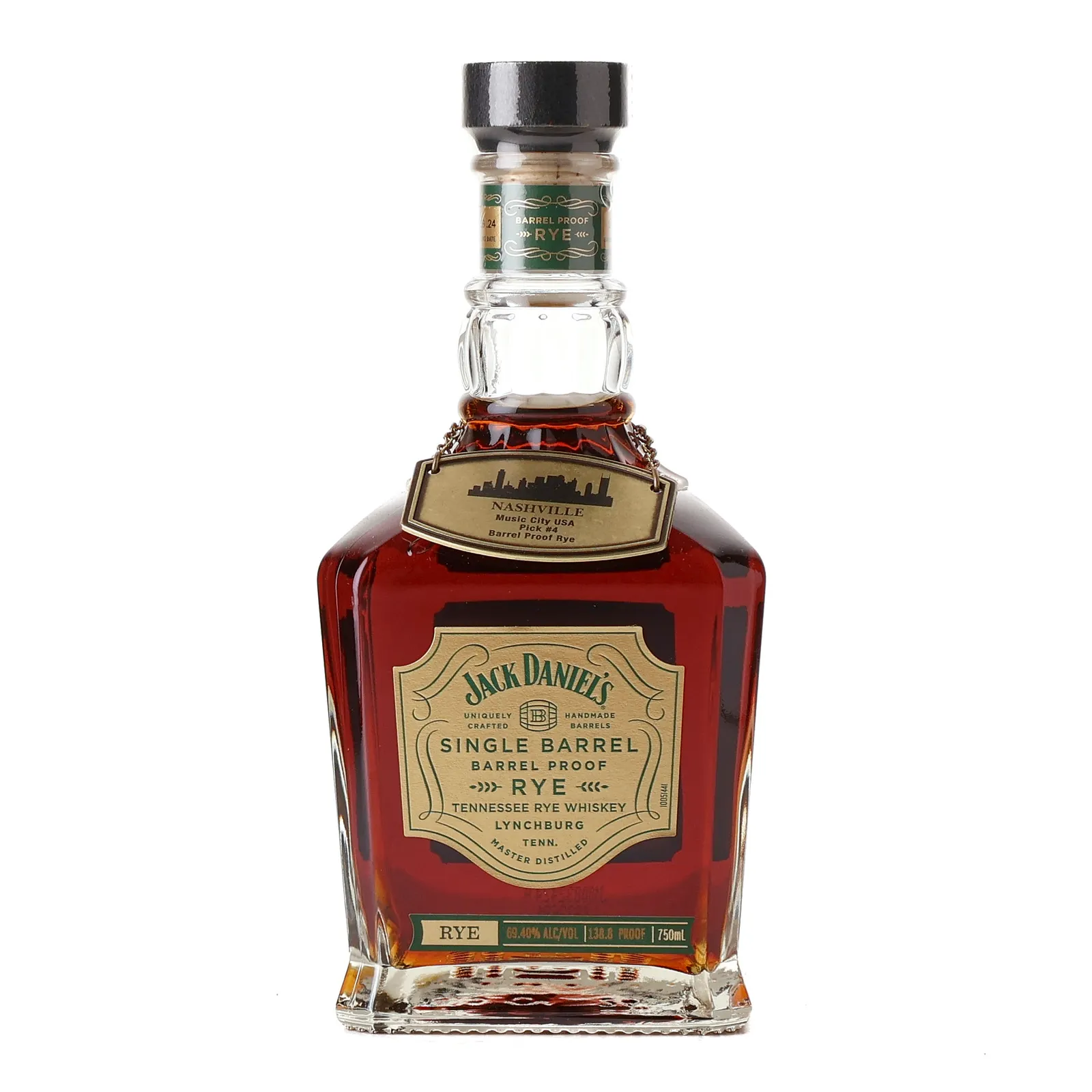 Jack Daniel's Single Barrel Barrel Proof Rye 'Nashville' Private Barrel Selection, Cask #24-24657, 2024, 69.4% whisky bottle
