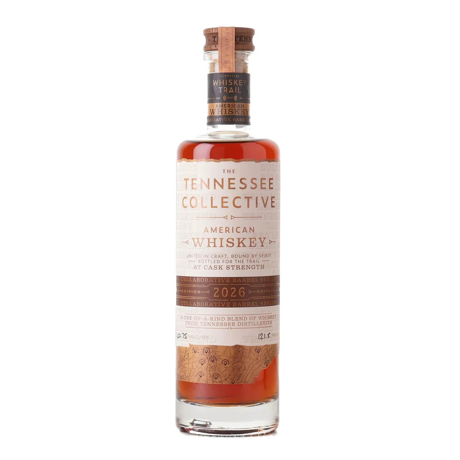 Tennessee Whiskey Trail The Tennessee Collective American Whiskey Collaborative Barrel Series 4 Year Old, 2026, 60.75% whisky bottle