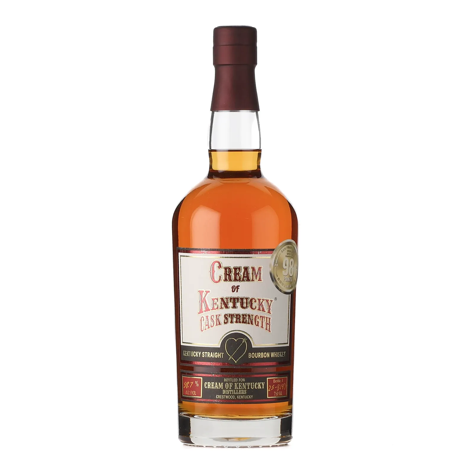 Cream of Kentucky Cask Strength Bourbon, 58.7% whisky bottle