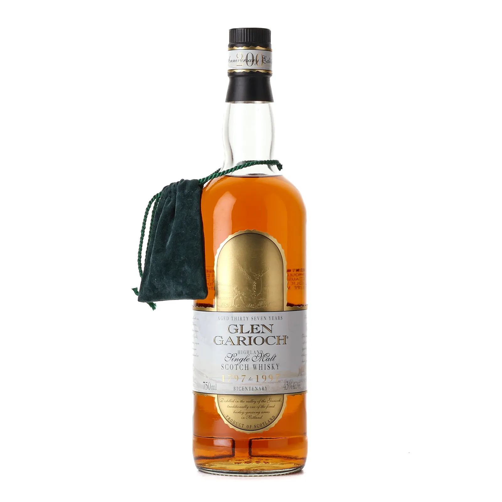 Glen Garioch Bicentenary 37 Year Old, 1997, 43% whisky bottle
