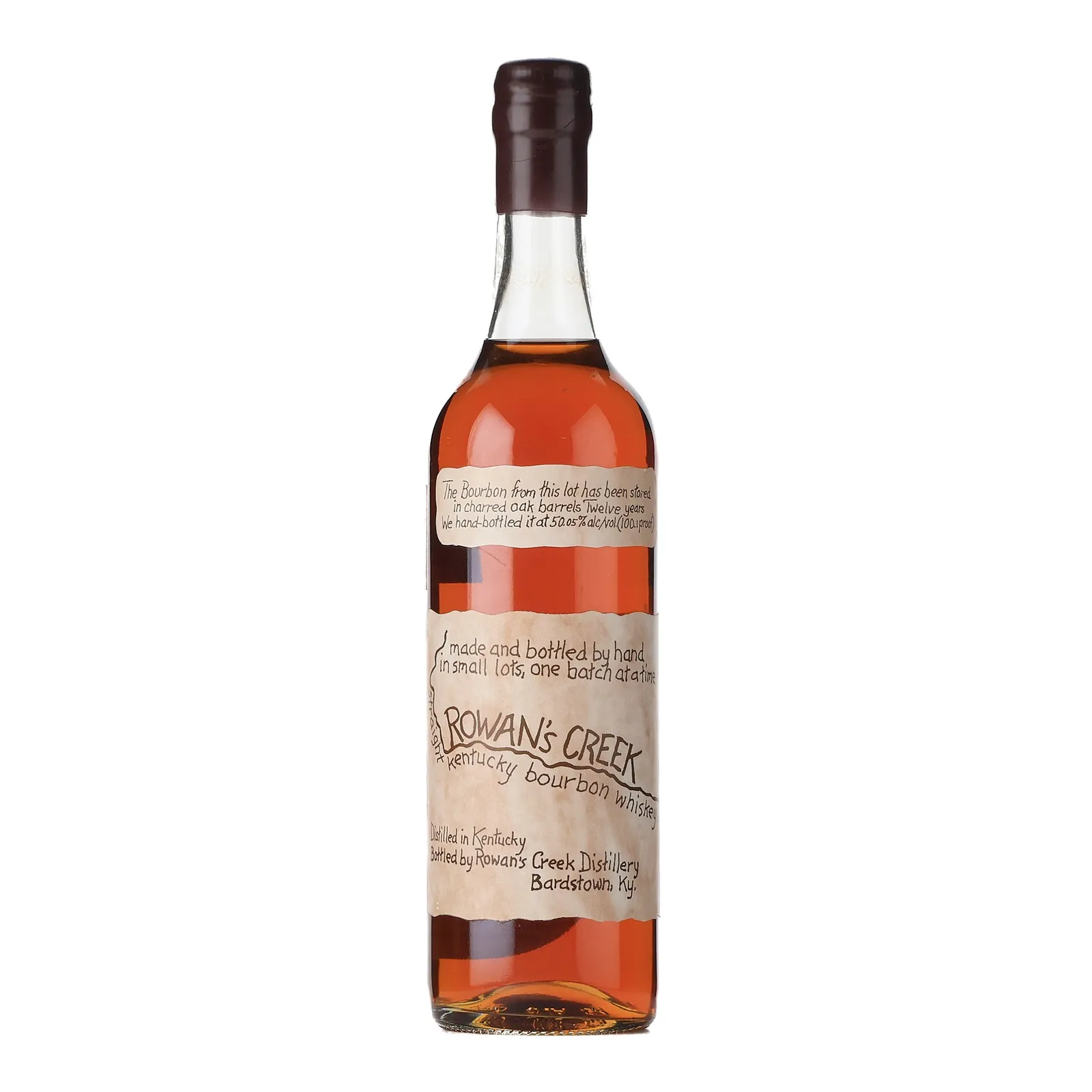 Rowan's Creek Small Batch No. 12 Year Old, Charred Oak Cask, Batch No. 456, 2004, 50% whisky bottle