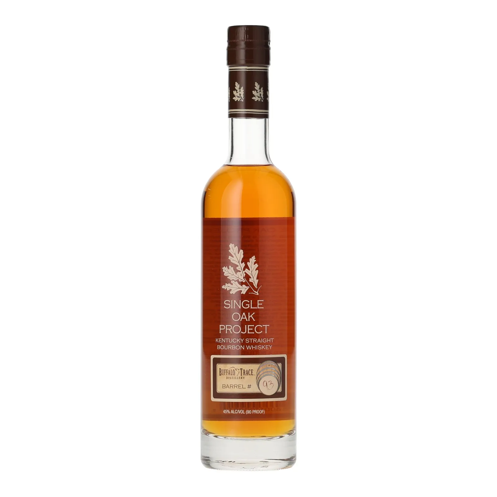 Buffalo Trace Single Oak Project Bourbon, American Oak Cask, Cask #93, 2011, 45% whisky bottle