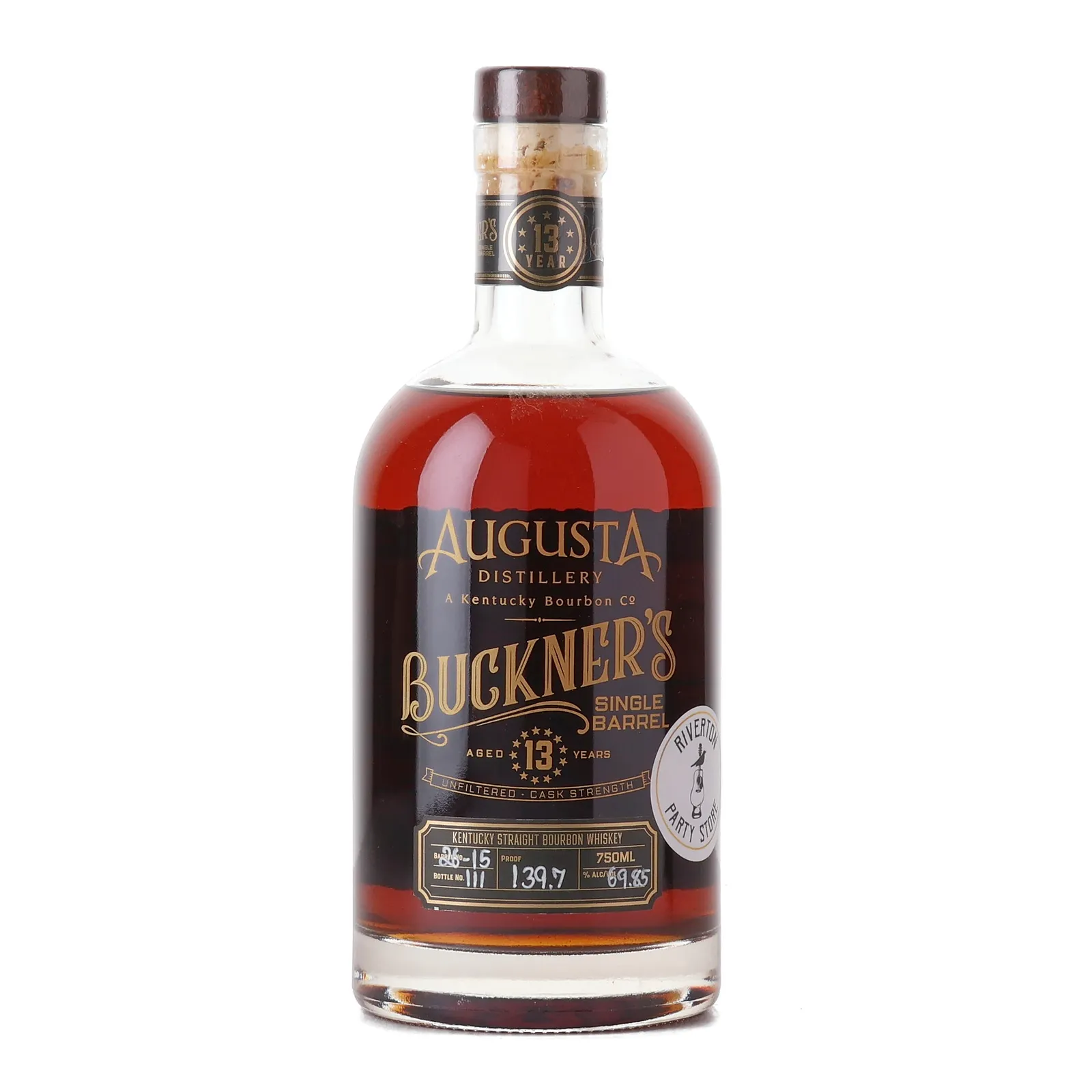 Buckner's Cask Strength 13 Year Old, Barrel Cask, Cask #26-15, 69.8% whisky bottle