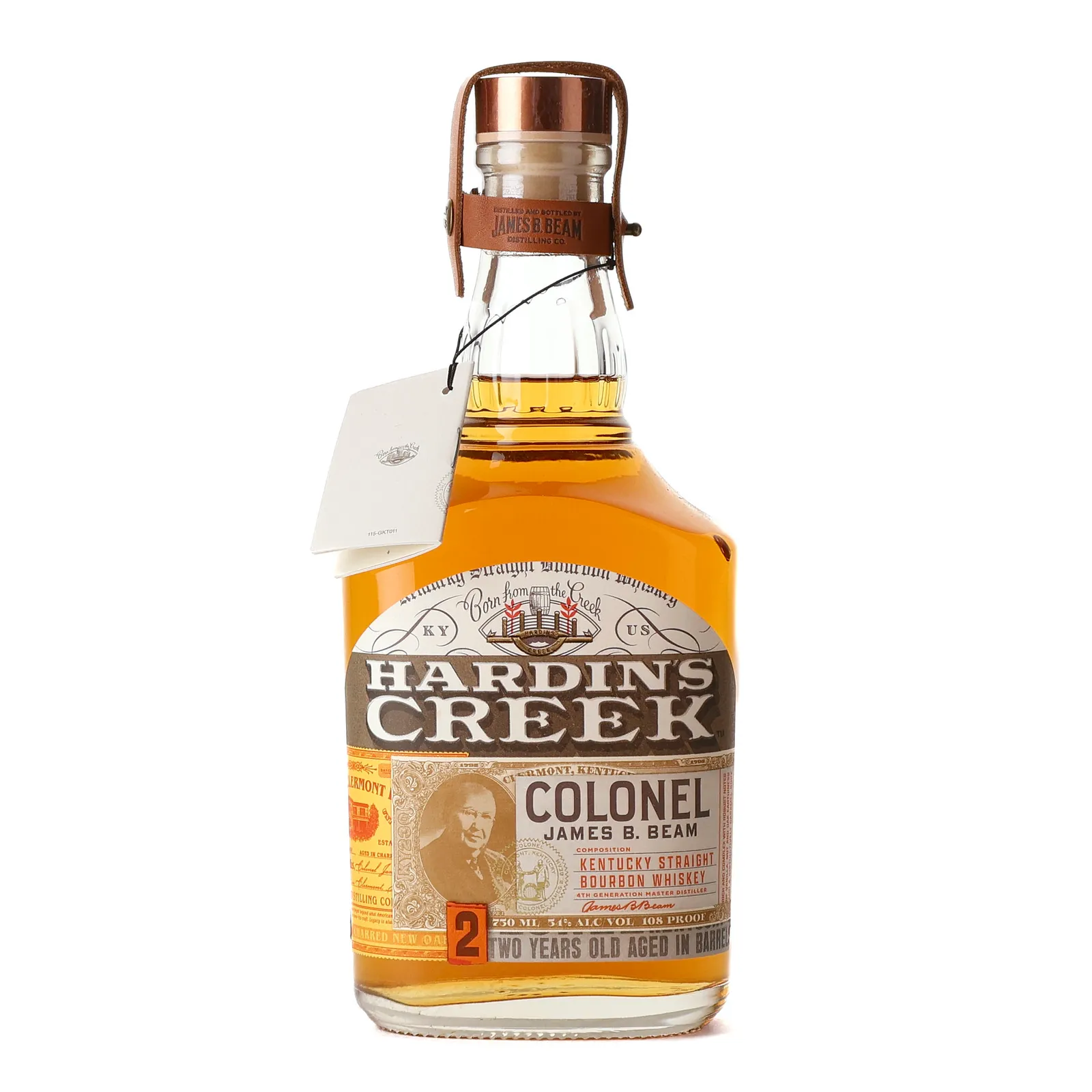 Hardin's Creek Colonel James B. Beam 2 Year Old, Bourbon Cask, 2022, 54% whisky bottle