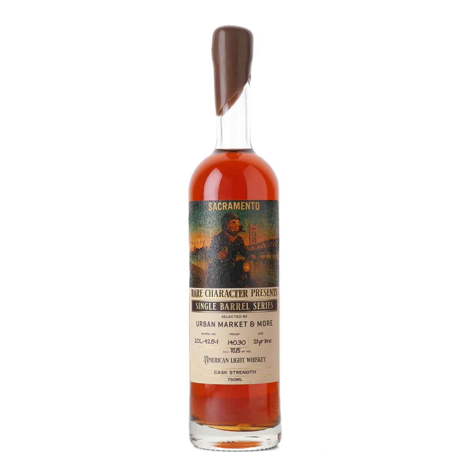 Rare Character Single Barrel Series 21 Year Old, New Charred Oak Cask, Cask #20L-428-1, 2004, Rare Character, 70.15% whisky bottle
