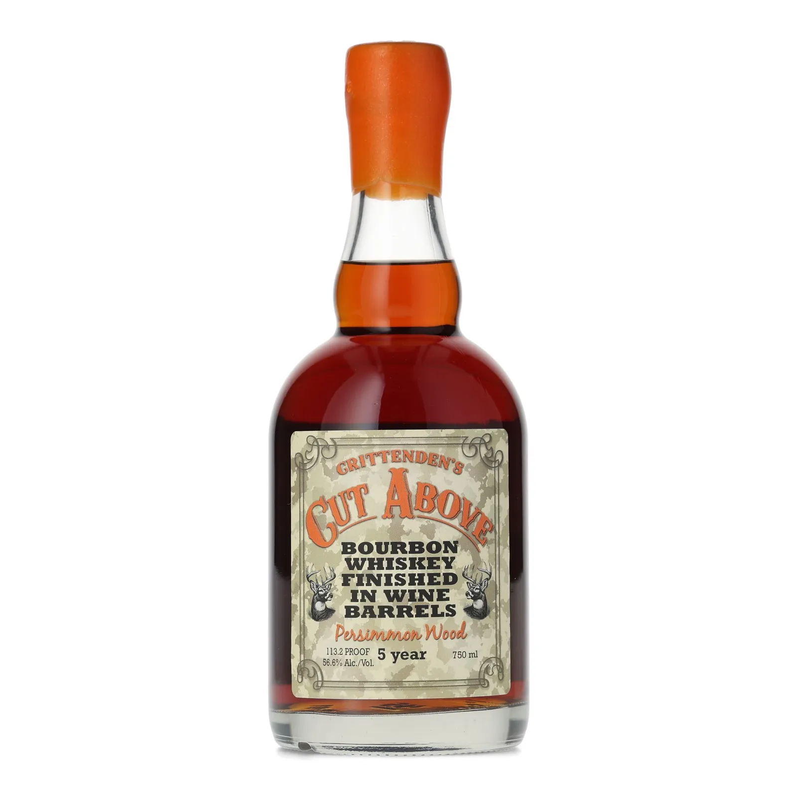 Crittenden's Cut Above Persimmon Wood Finished in Wine Barrels 5 Year Old, Cask #372-380, 2024, 56.6% whisky bottle
