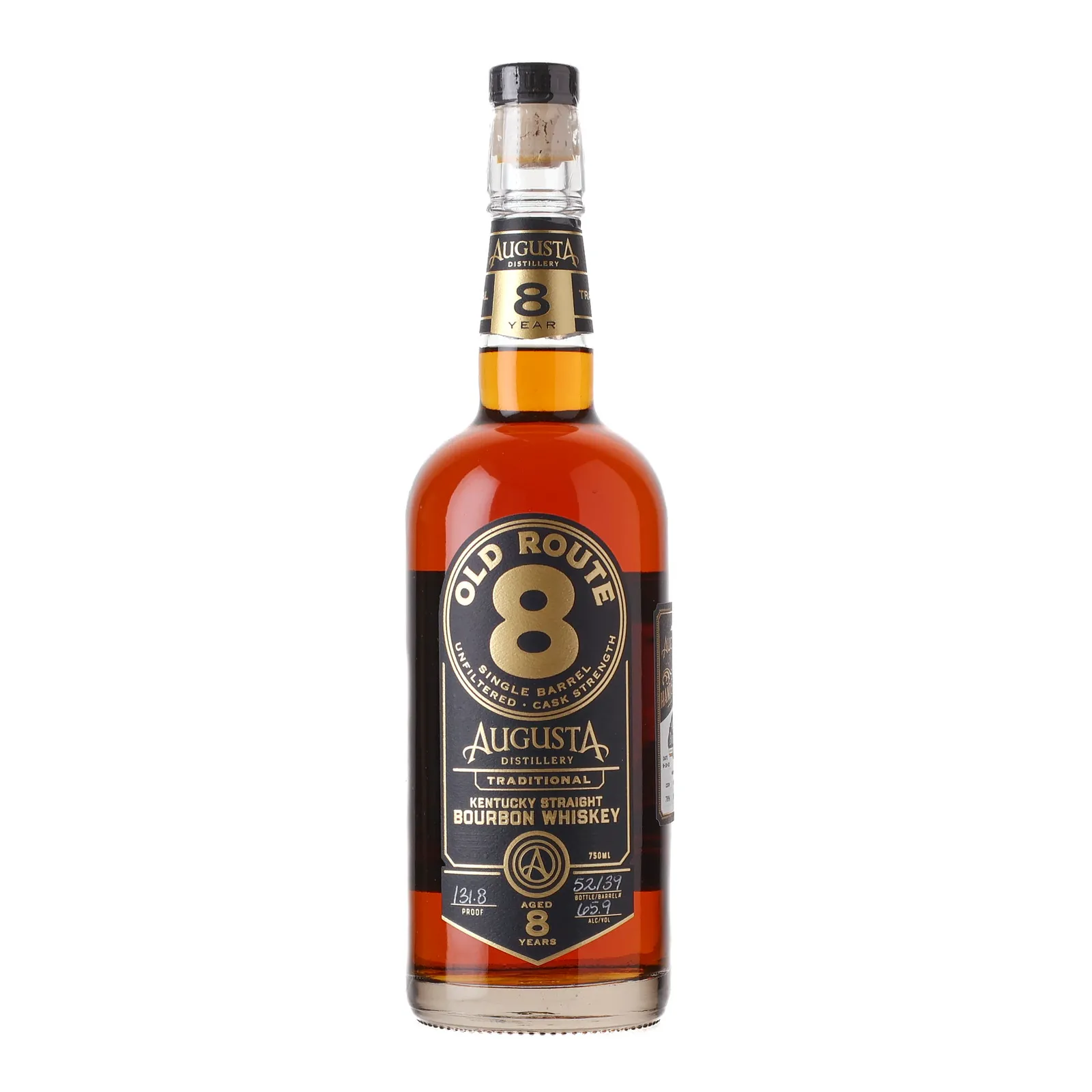 Augusta Distillery Old Route 8 'House of Bourbon' Private Barrel Selection 8 Year Old, Bourbon Cask, Cask #52139, 2023, 65.9% whisky bottle