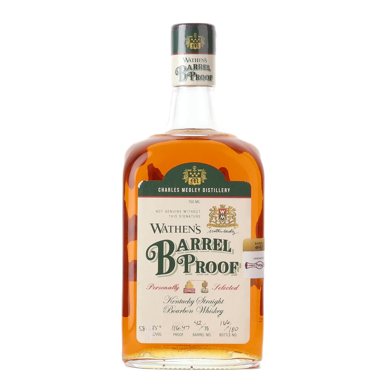 Wathen's Barrel Proof Bourbon 'The Other Guys' Private Barrel Selection, Cask #42, 58.2% whisky bottle