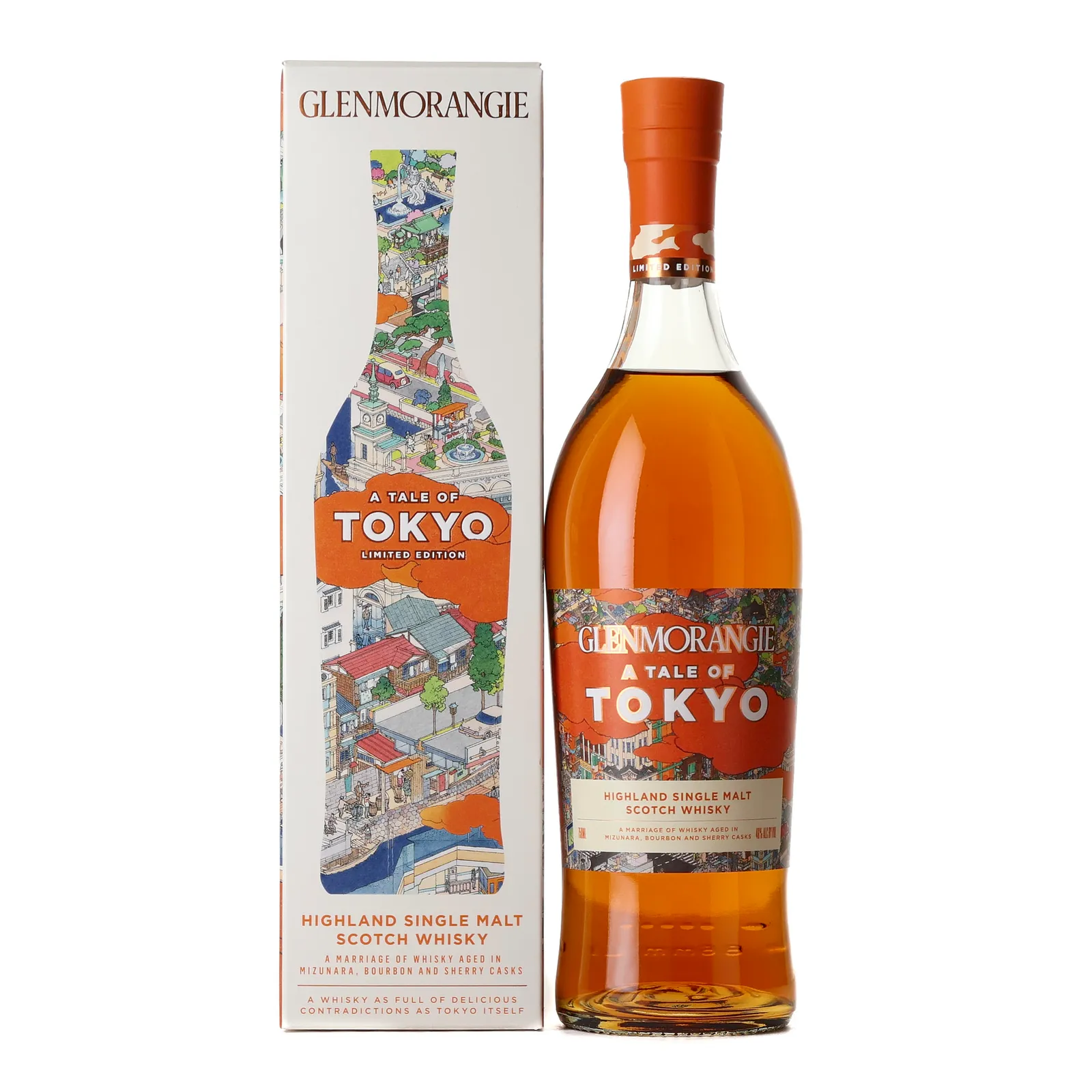 Glenmorangie A Tale of Tokyo, Mizunara, Bourbon & Sherry Cask, 46% whisky bottle