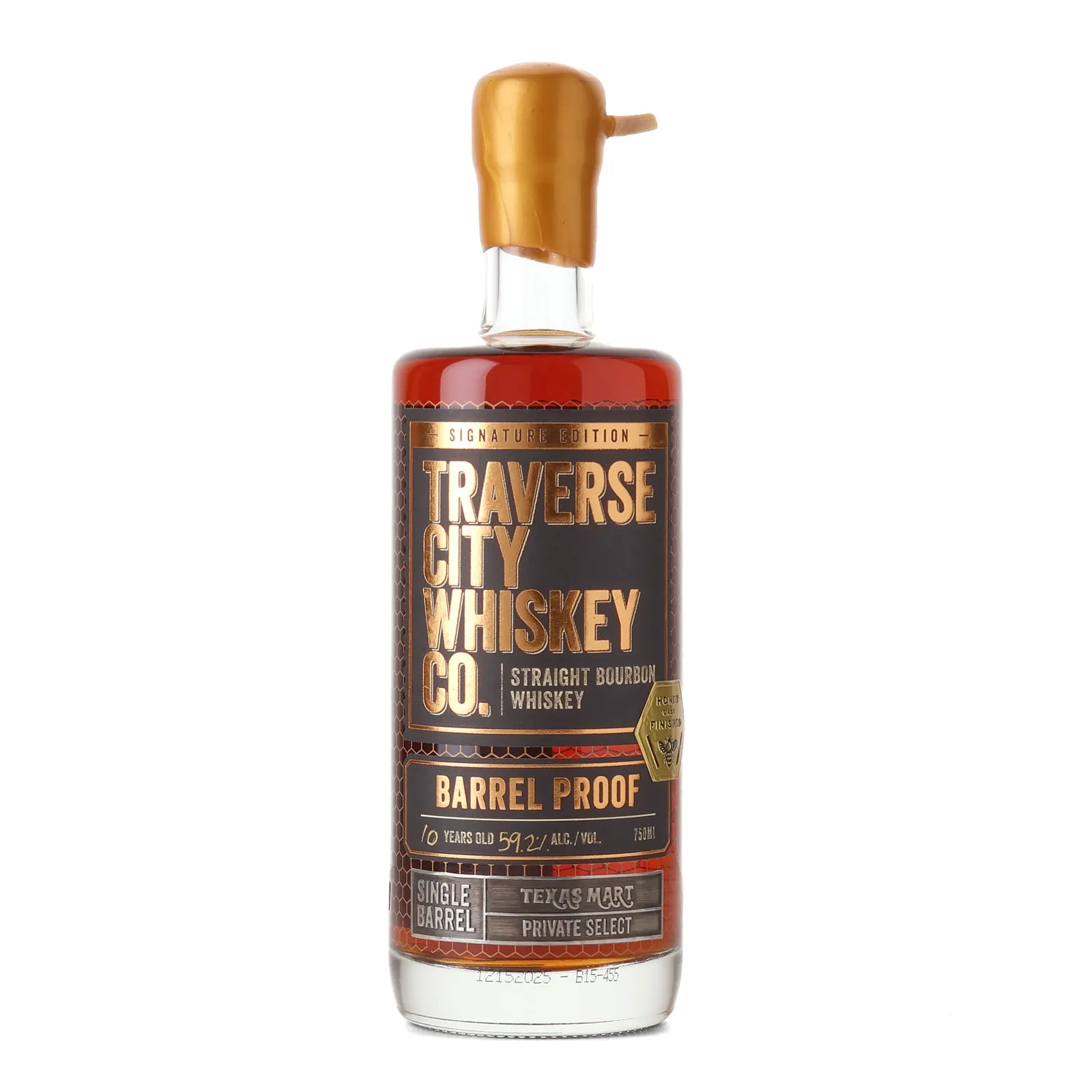 Traverse City Honey Cask Finished Texas Mart Private Select 10 Year Old, Honey Cask, 59.2% whisky bottle