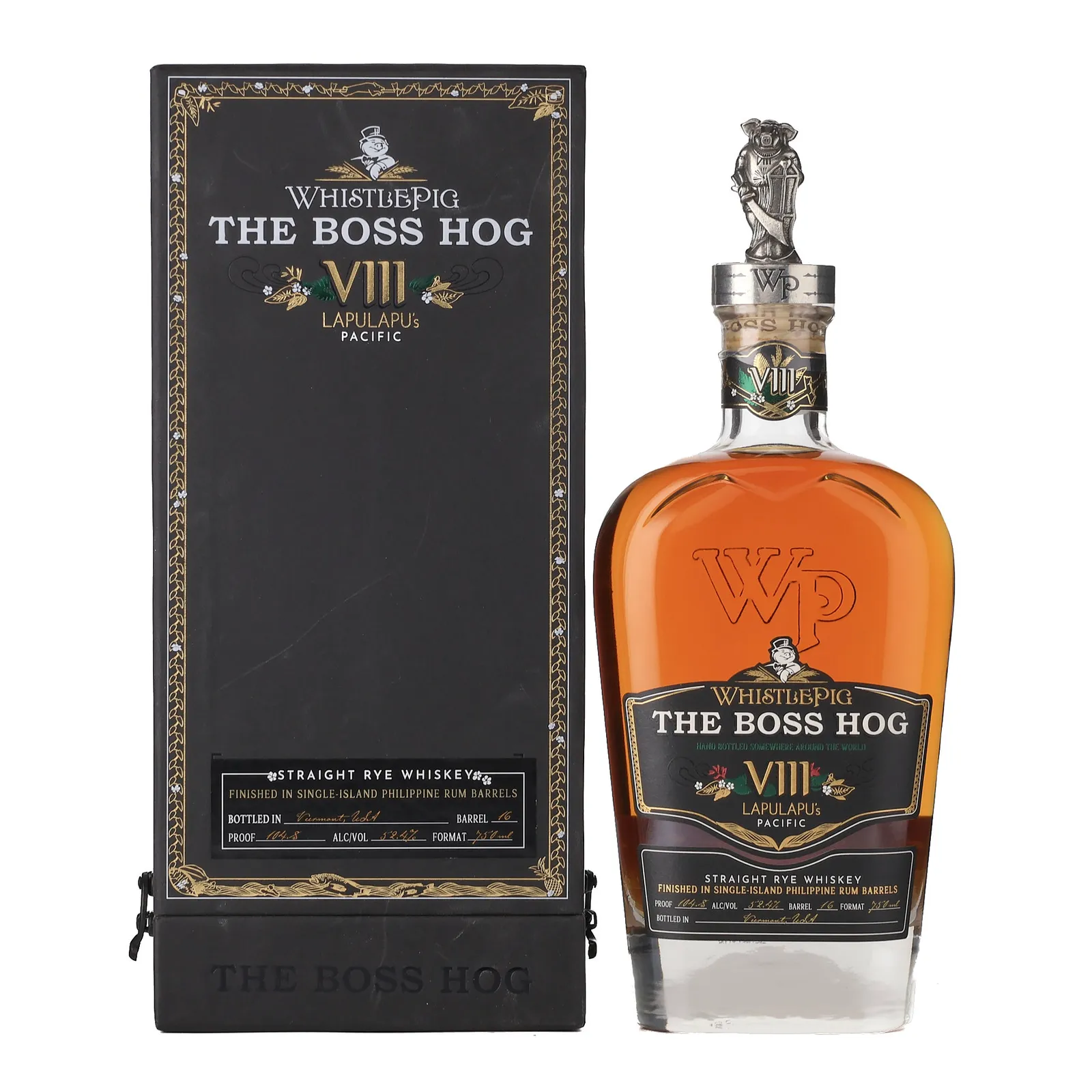 WhistlePig The Boss Hog VIII Lapulapu's Pacific, Rum Cask, Cask #16, 2021, 52.4% whisky bottle