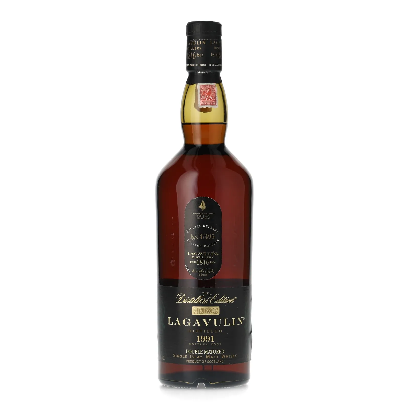 Lagavulin Distillers' Edition 16 Year Old, Pedro Ximénez Cask, 2007, 43% whisky bottle