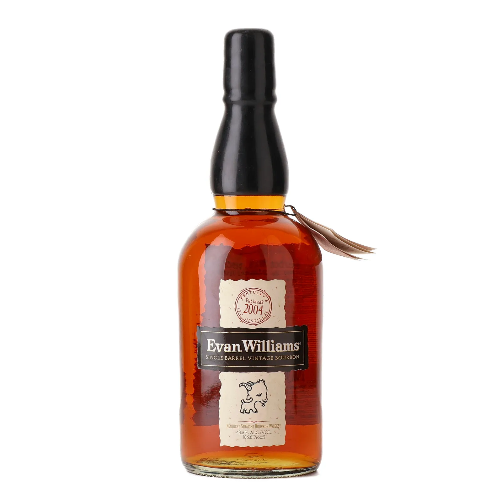 Evan Williams Single Barrel Vintage Bourbon, Barrel Cask, Cask #969, 2014, 43.3% whisky bottle