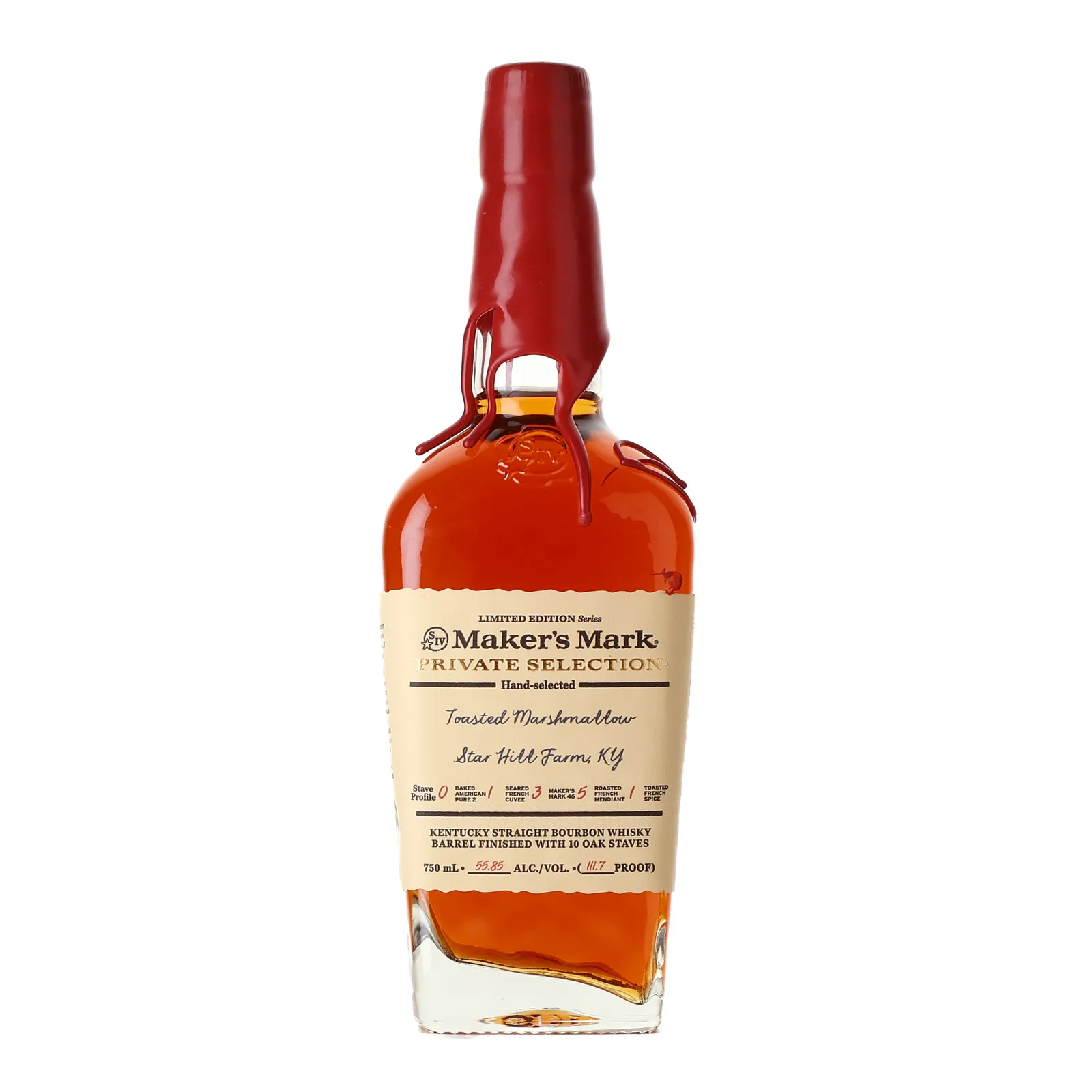Maker's Mark Private Selection Toasted Marshmallow, 55.85% whisky bottle