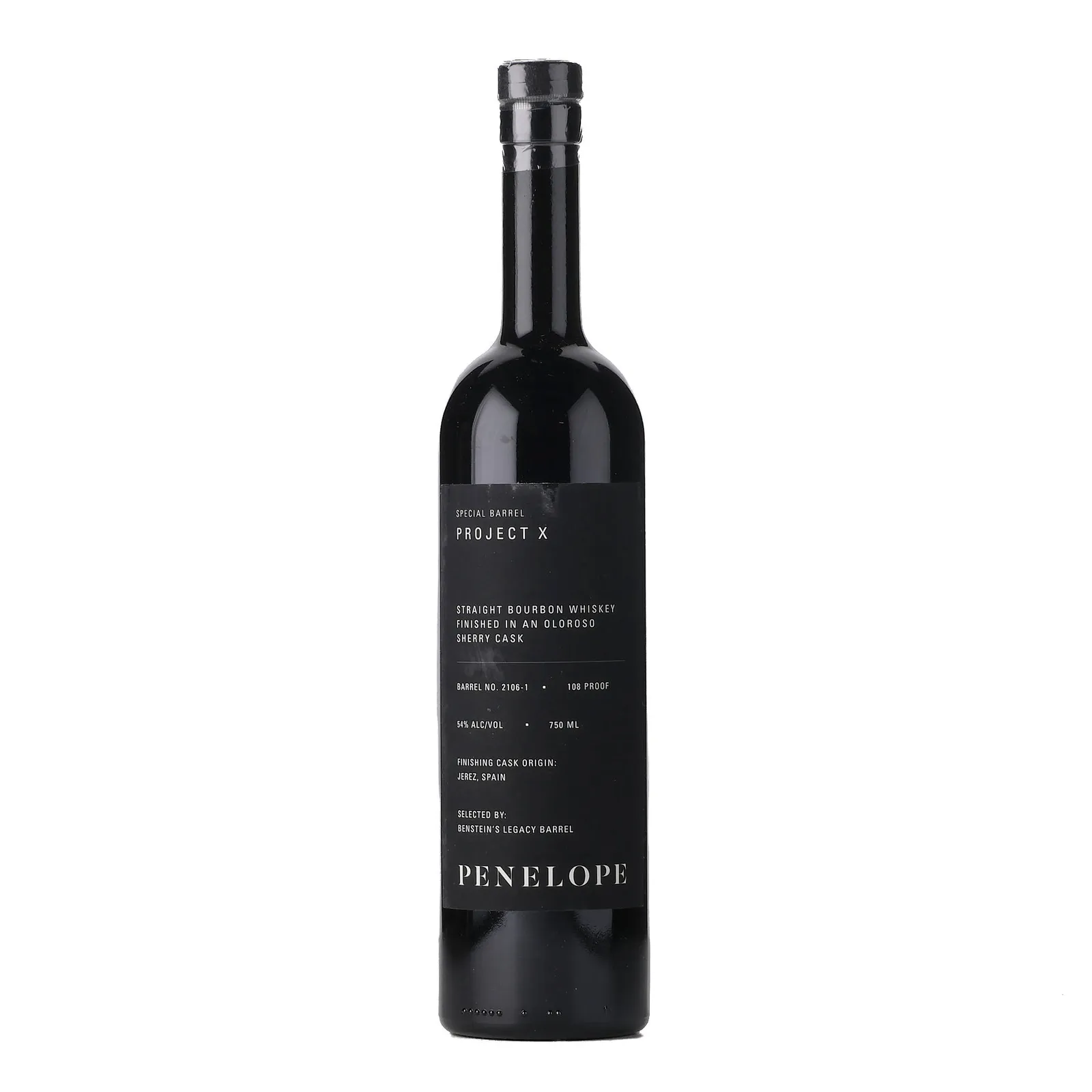 Penelope Project X Benstein's Legacy Barrel, Sherry Cask, Cask #2106-1, 54% whisky bottle