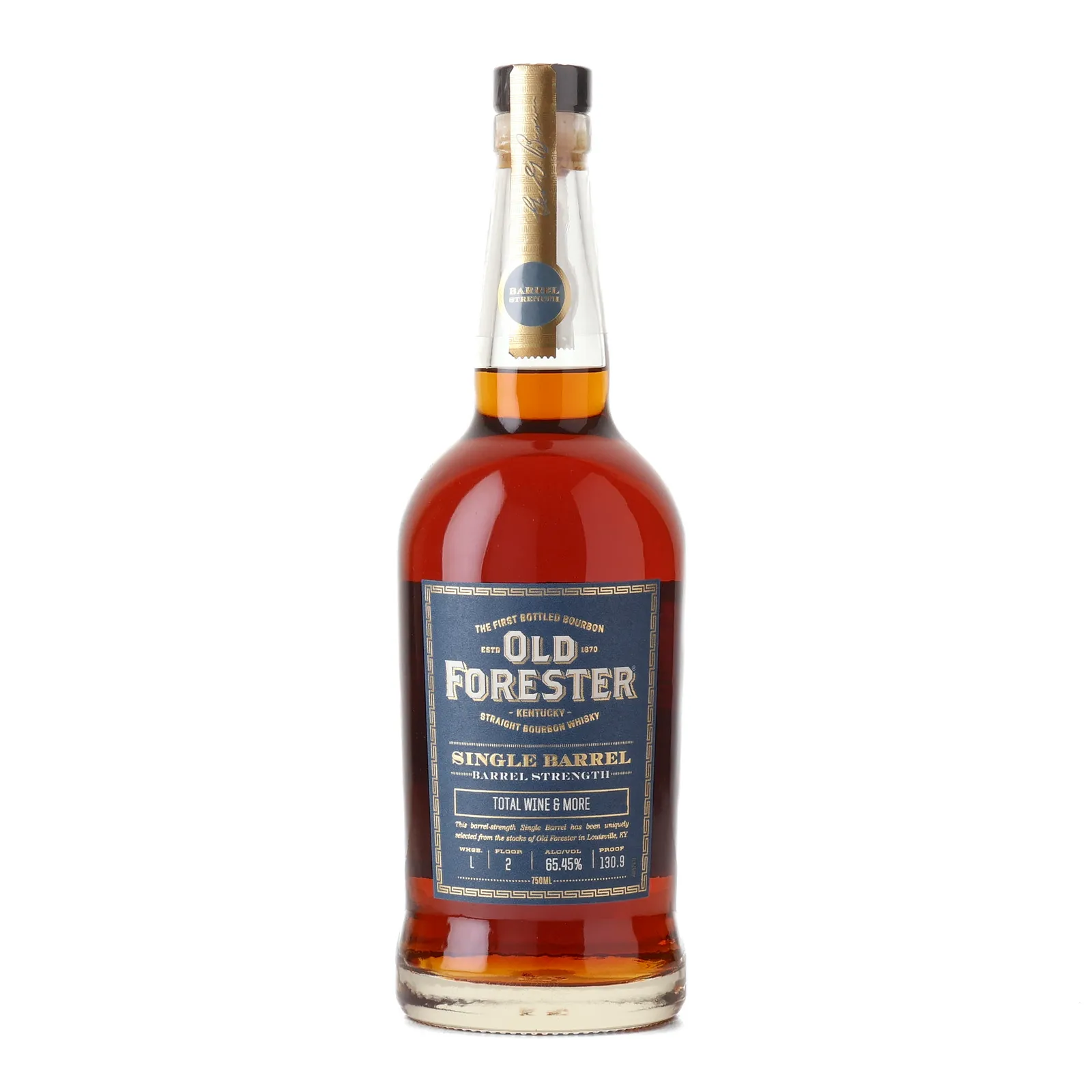 Old Forester Barrel Strength Single Barrel, New Charred Oak Cask, Cask #L 2, 65.55% whisky bottle