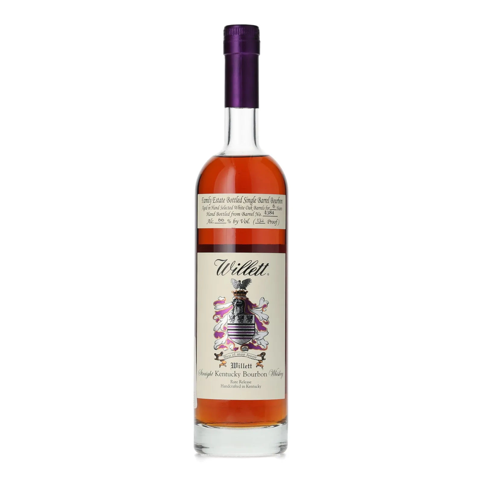 Willett Family Estate 6 Year Old, White Oak Cask, Cask #4384, 66% whisky bottle