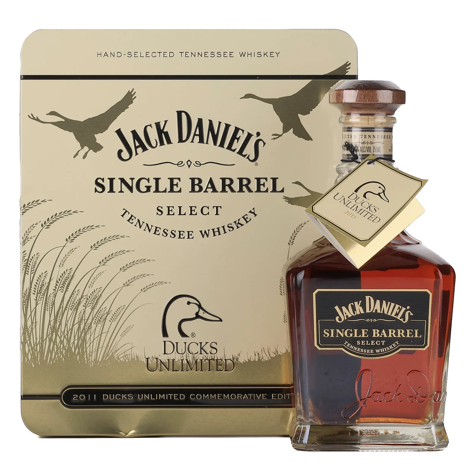 Jack Daniel's Single Barrel Select Ducks Unlimited, New Charred Oak Cask, Cask #11-2684, 2011, 47% whisky bottle