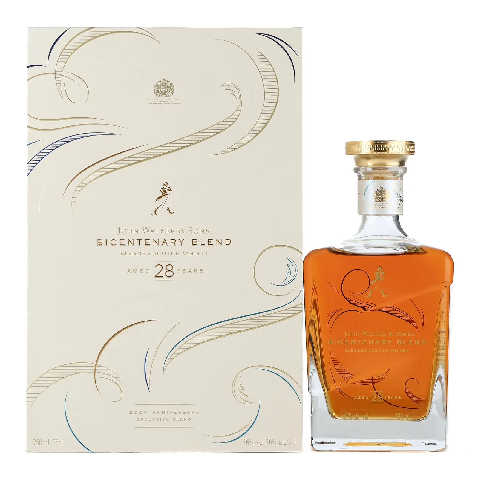 Johnnie Walker Bicentenary Blend 200th Anniversary 28 Year Old, 46% whisky bottle